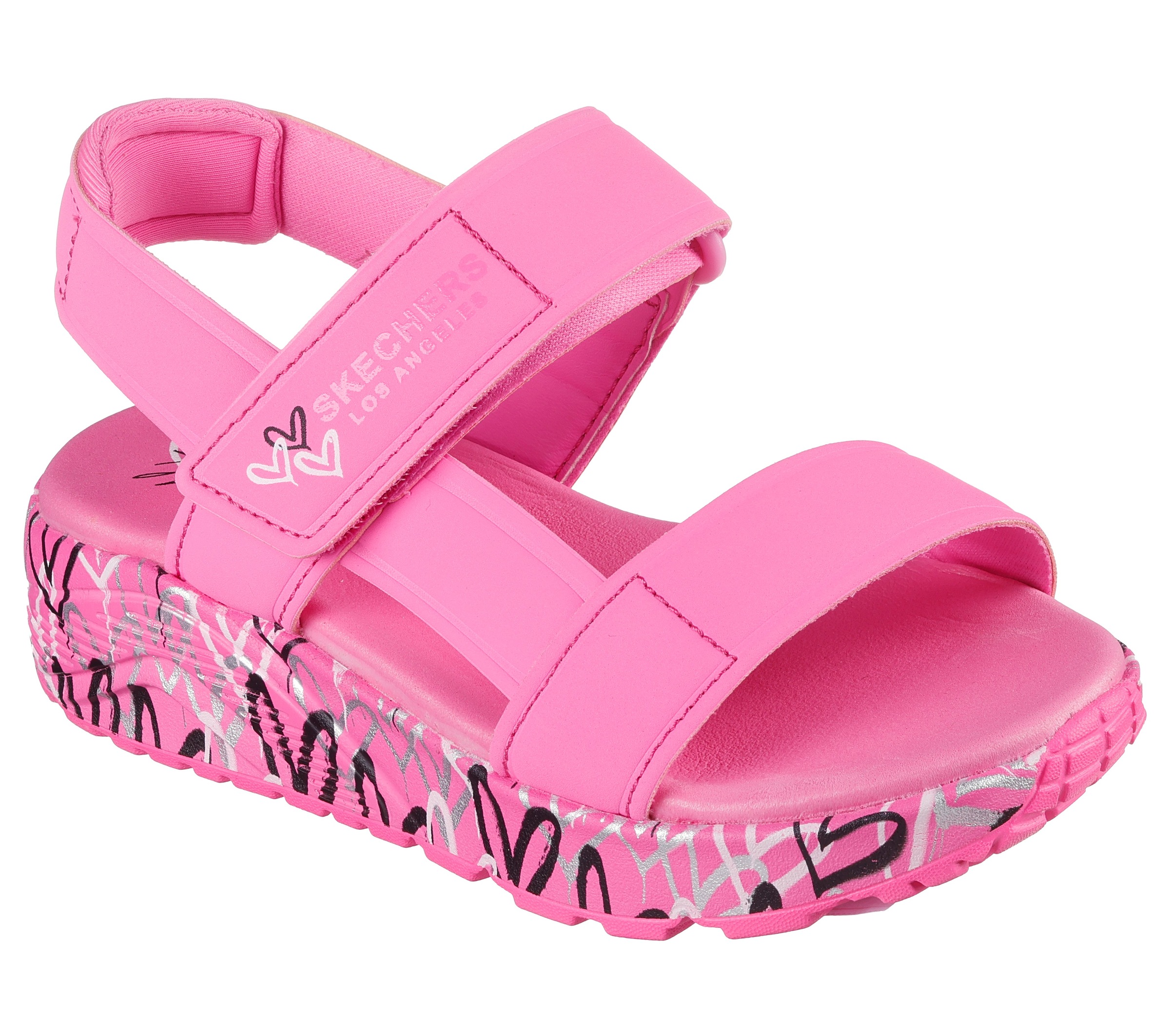 Image of Skechers Sandale "UNO LITE SANDAL-SUNNY LOVE" Sommerschuh, Klettschuh mit Plateau, Grössenschablone zum Download