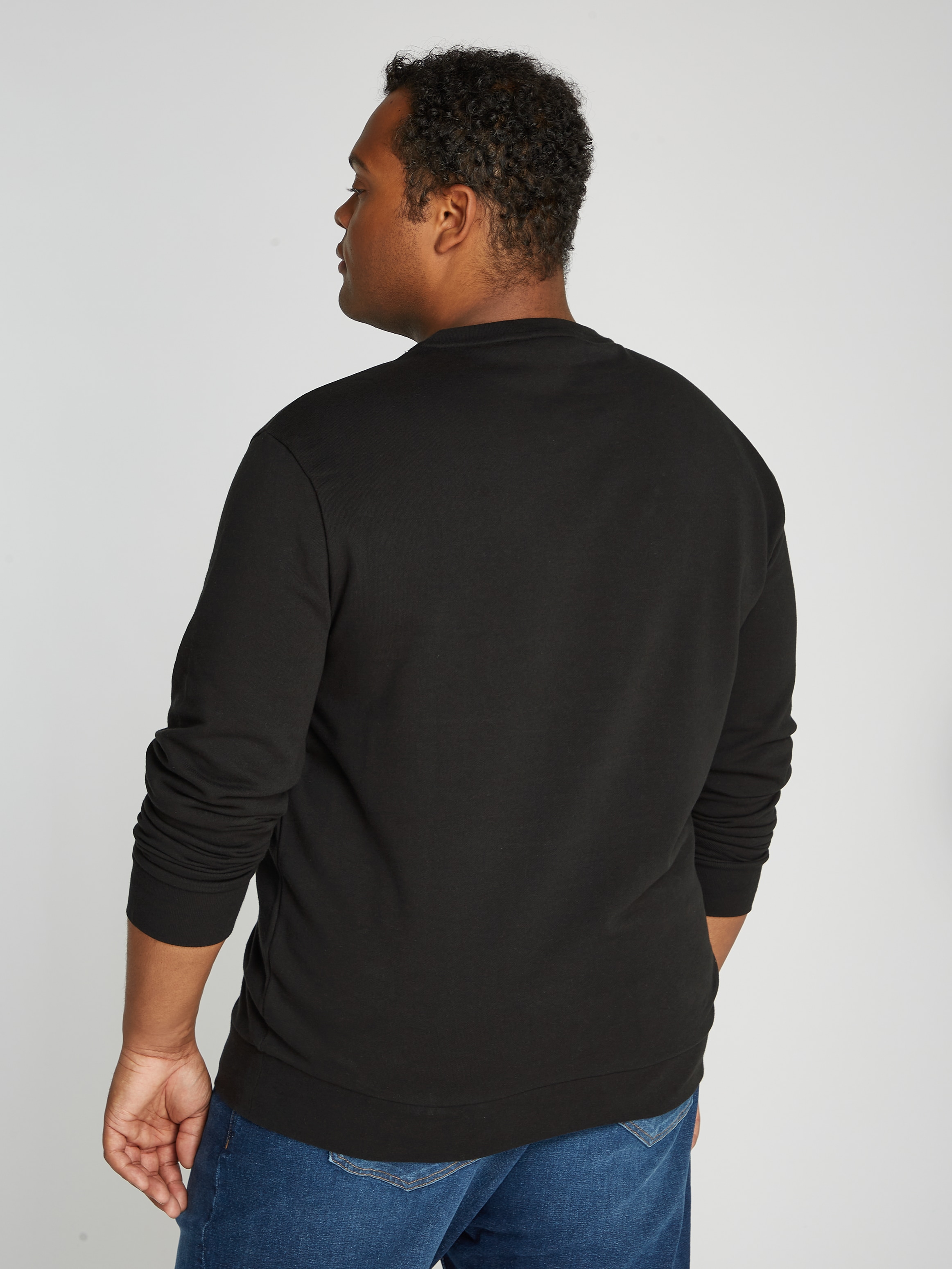 Calvin Klein Big&Tall Sweatshirt »BT_OFF PLACEMENT LOGO SWEATSHIRT«, in grossen Grössen mit Logoschriftzug