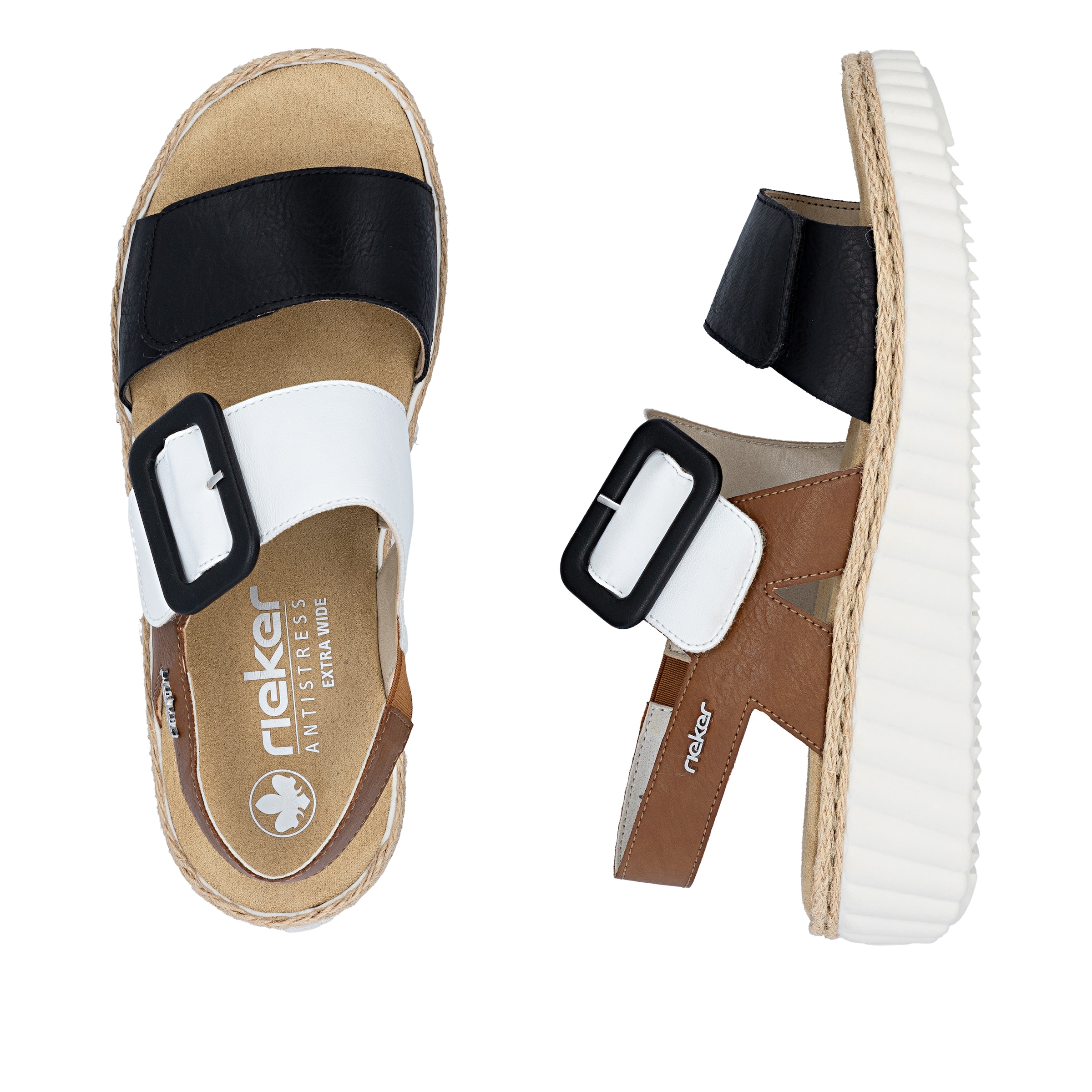Rieker Sandale à plateforme  chaussure d'été, sandale, talon compensé, forme confortable