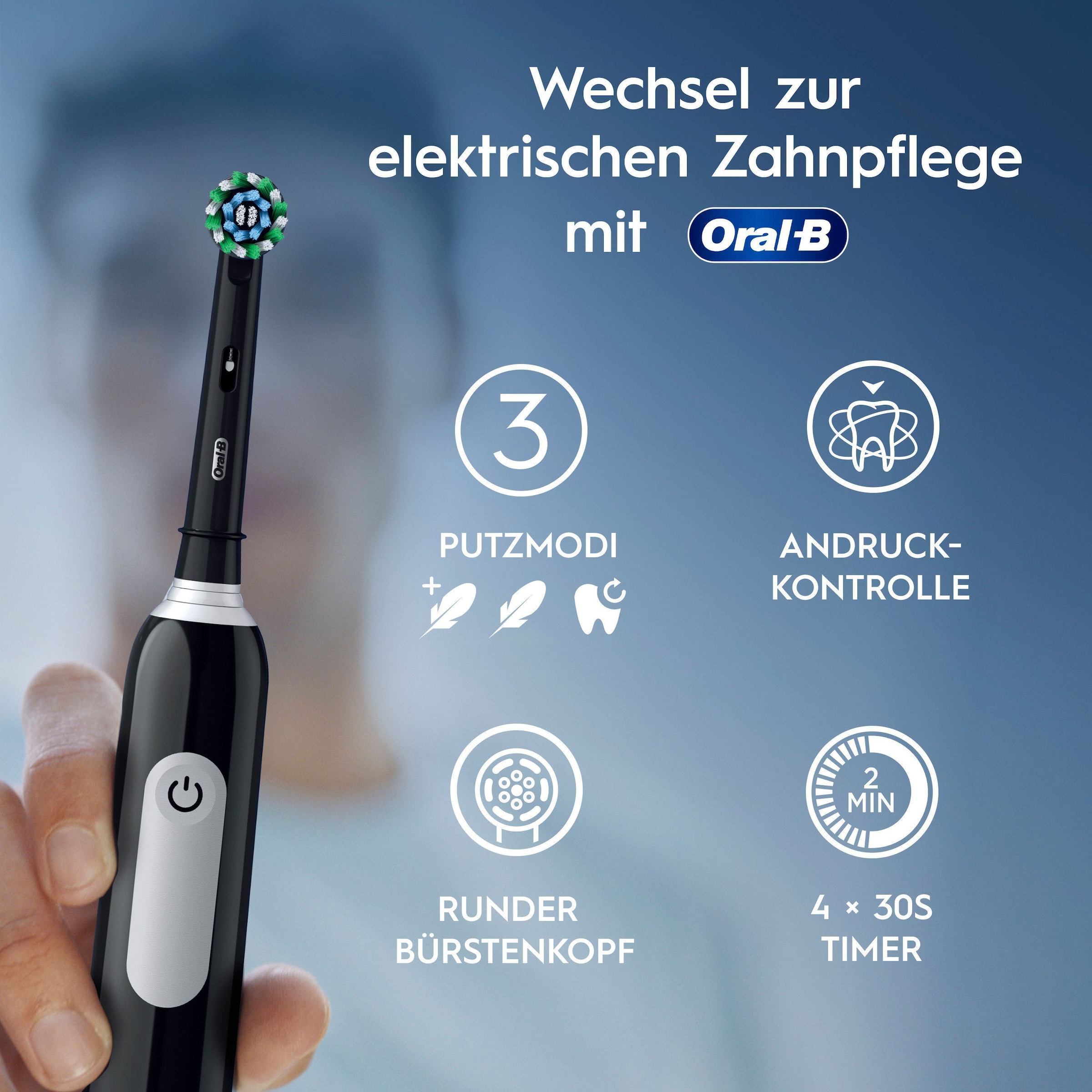 Oral-B »PRO Series 1 Doppelpack« 2 cuis Aufsteckbürsten capteur de pression