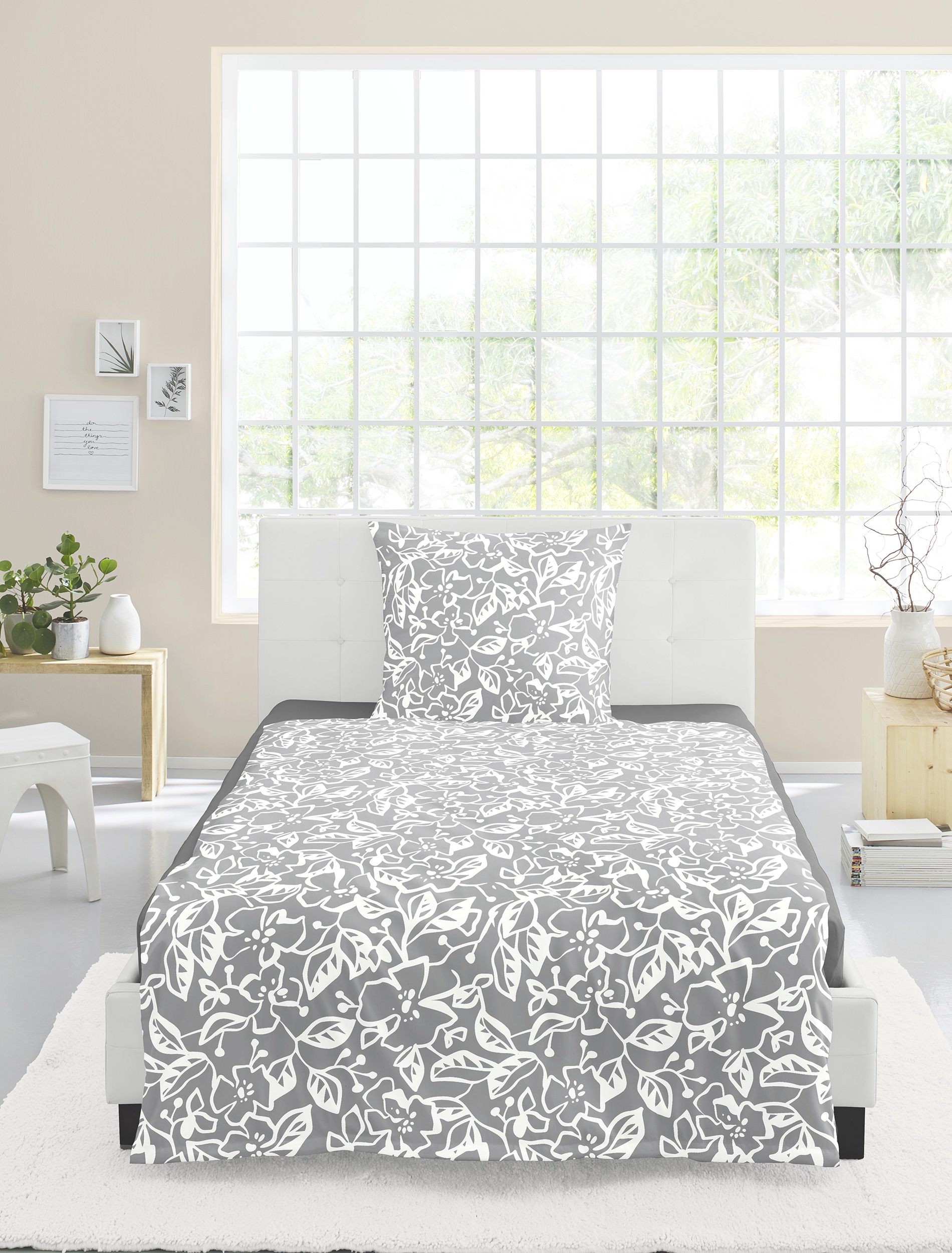 BIERBAUM Linge de lit »4174« 2 cuis tlg. Mako-Satin, 100 % Baumwolle, pflegeleicht