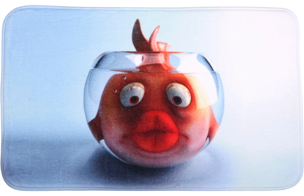 Sanilo Set d'accessoires de salle de bain »Goldfisch« bestehend aus WC-Sitz, Badteppich, Stöpsel, Seifenspender, WC-Bürste