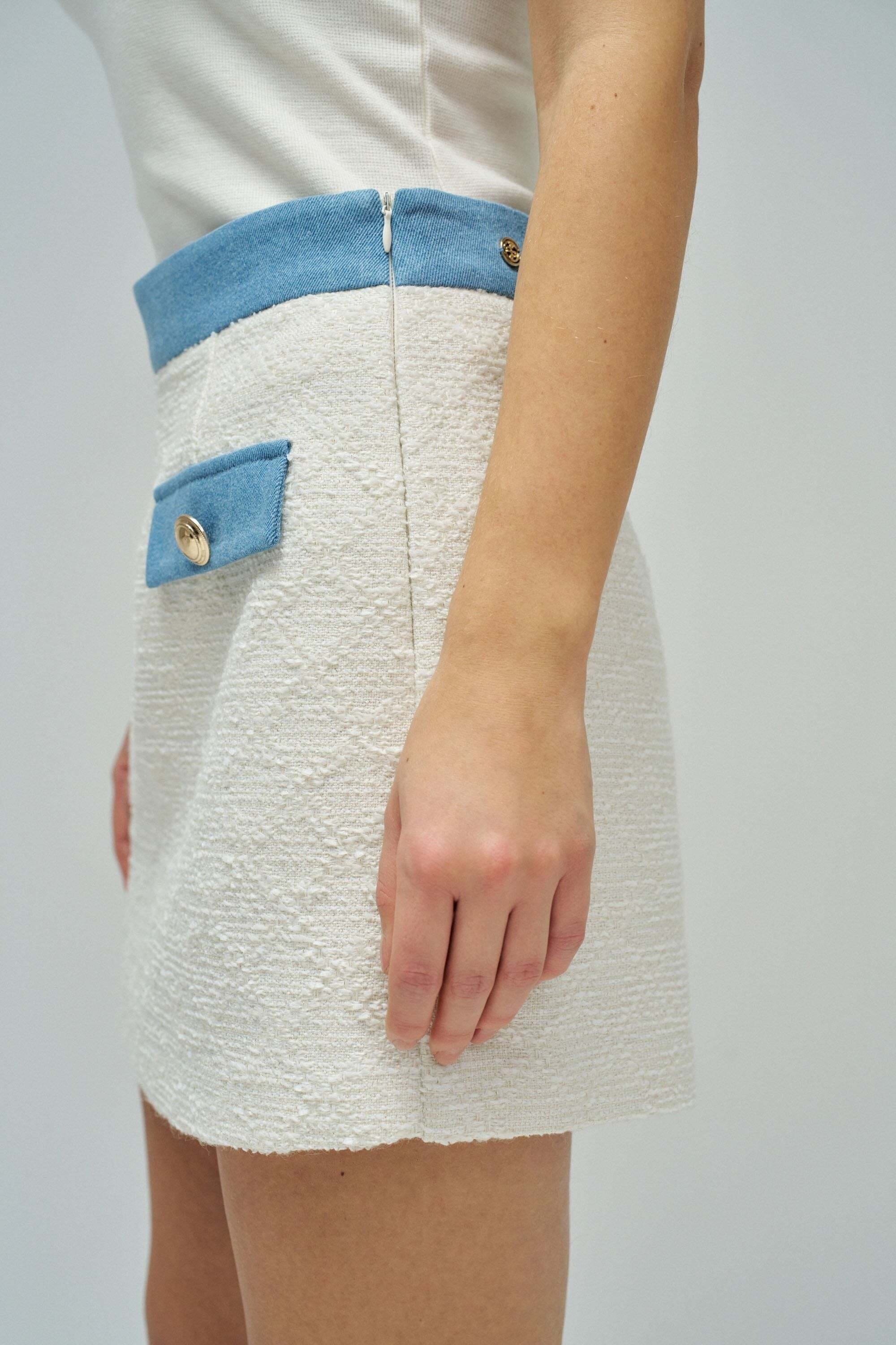 Salsa Shorts »Salsa Jeans Shorts Tweed Skort With Denim Belt«