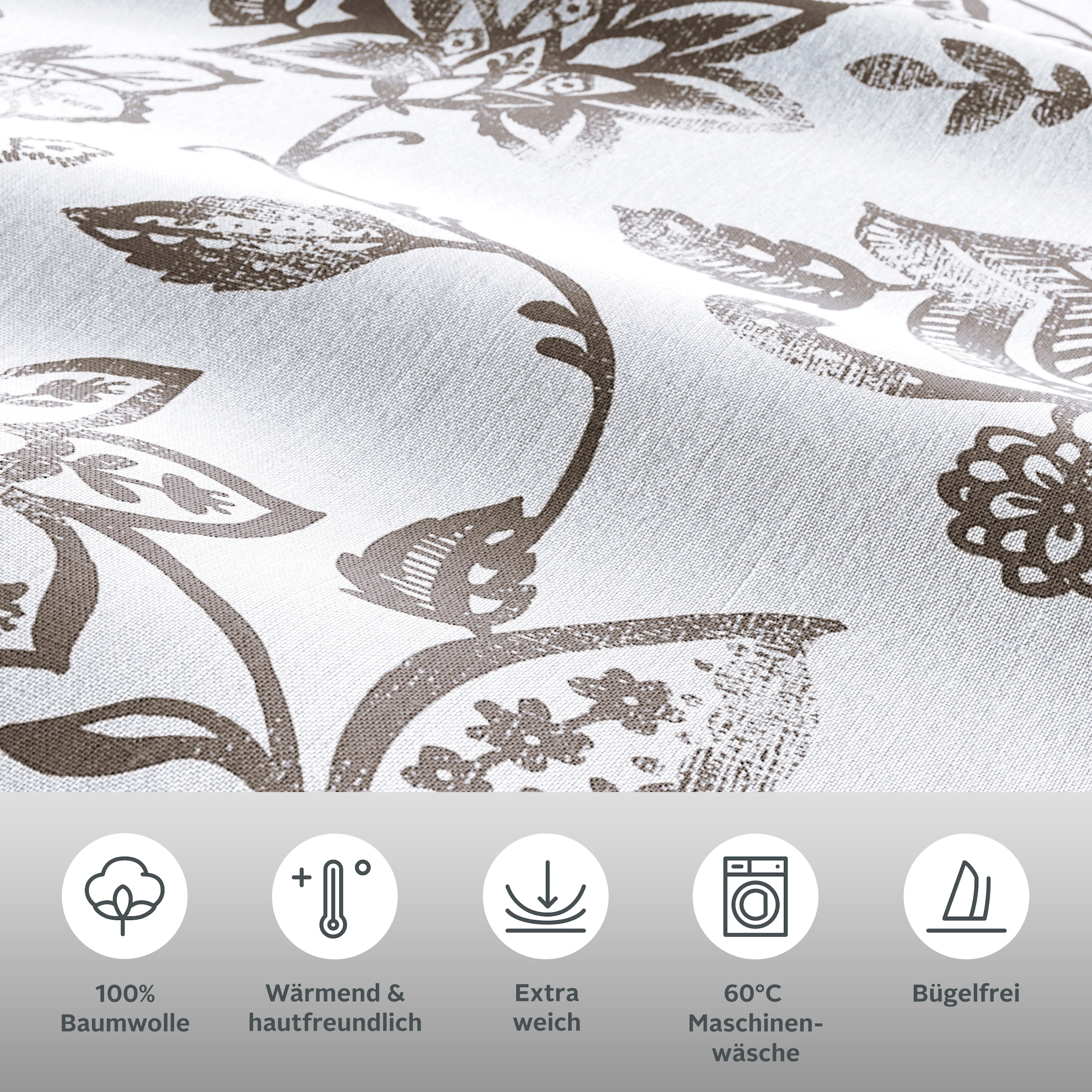 andas Bettwäsche »Nordby«, Bettwäsche aus Baumwolle, skandinavisches Design, ab Grösse 135x200 cm