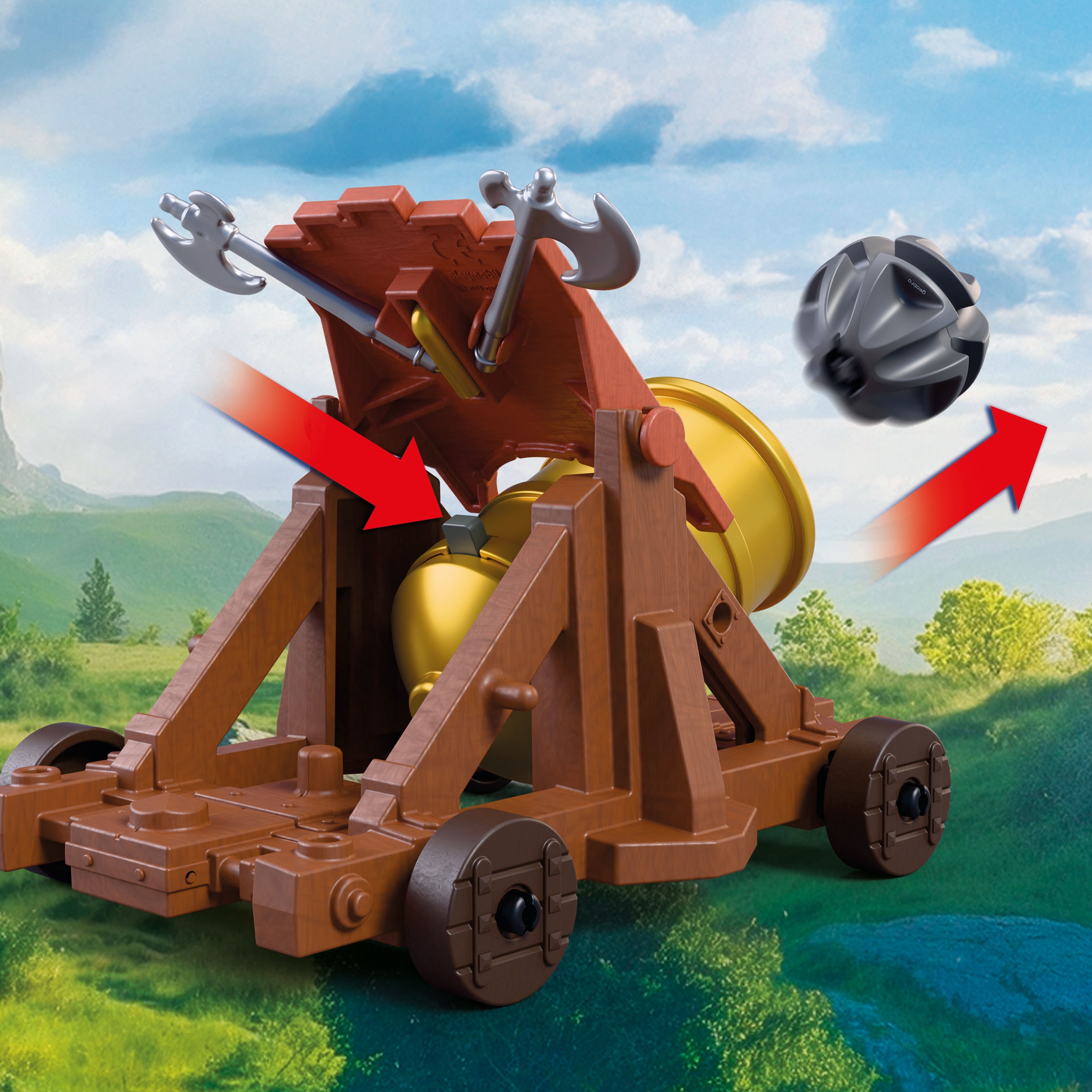 Playmobil® Jeu de construction »Schusswaffe Löwenritter (72115), Knights« fabriqué en Europe