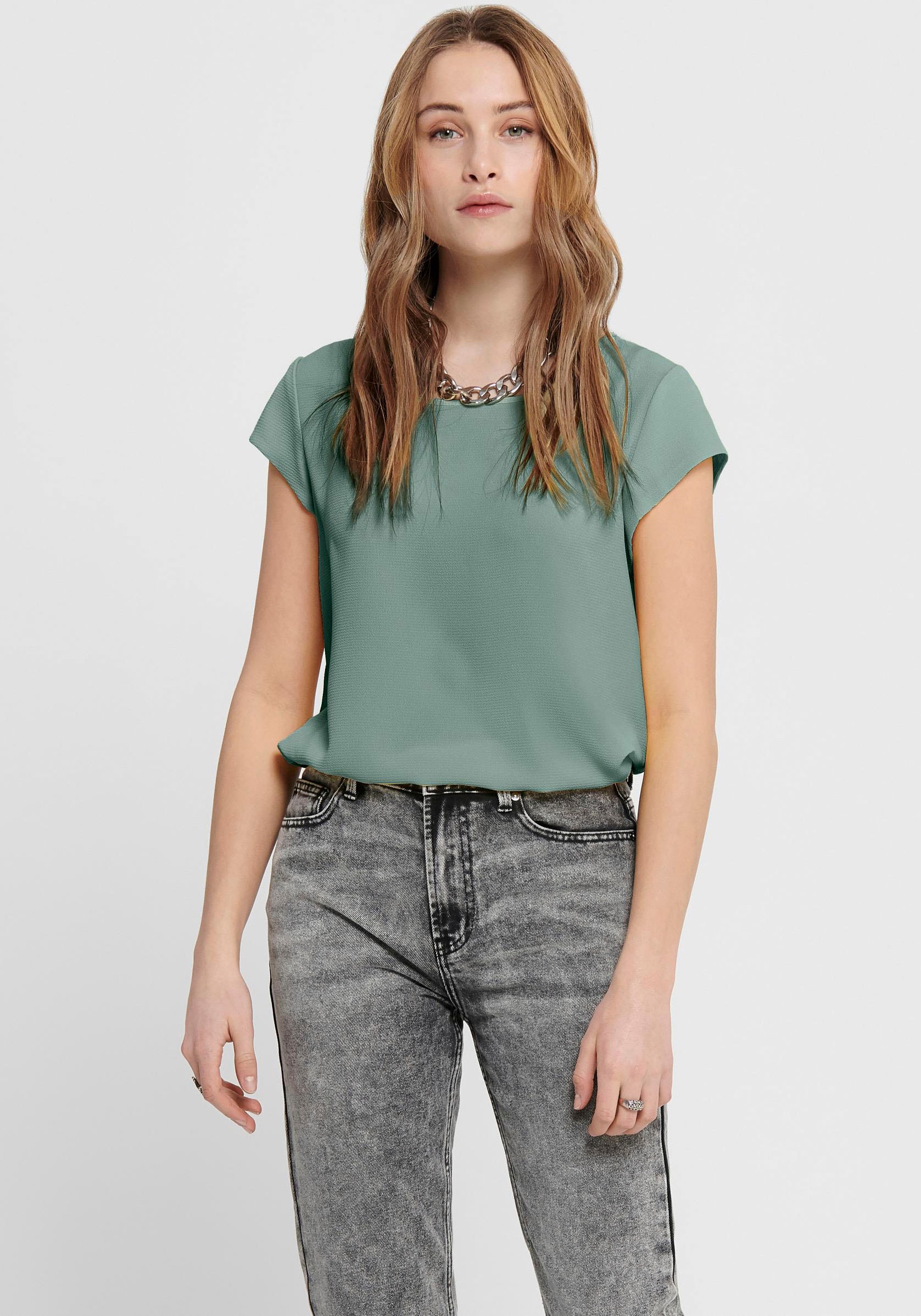 Kurzarmbluse »ONLVIC S/S SOLID TOP NOOS PTM«