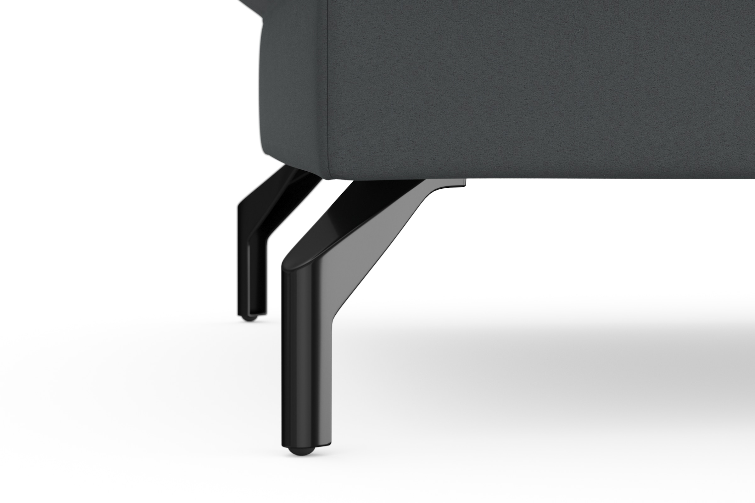 sit&more Hocker »Fashion«, inklusive Federkern, mit hochwertigen, schwarzen Metallfüssen