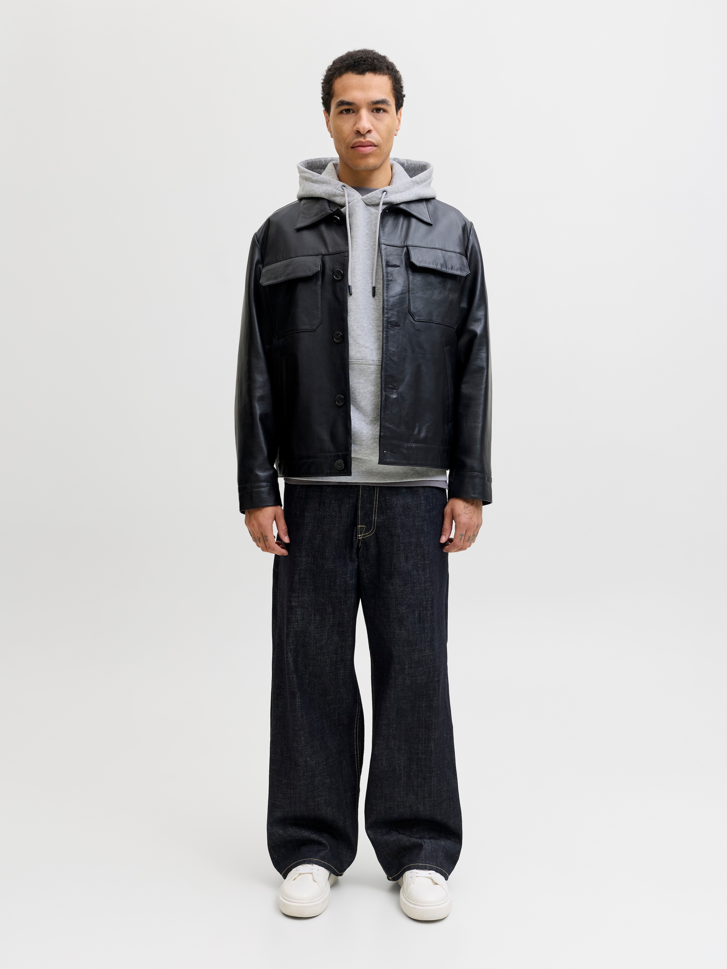 Jack & Jones Kapuzensweatshirt »JJEBRADLEY SWEAT HOOD NOOS«, Materialmix, relaxed fit
