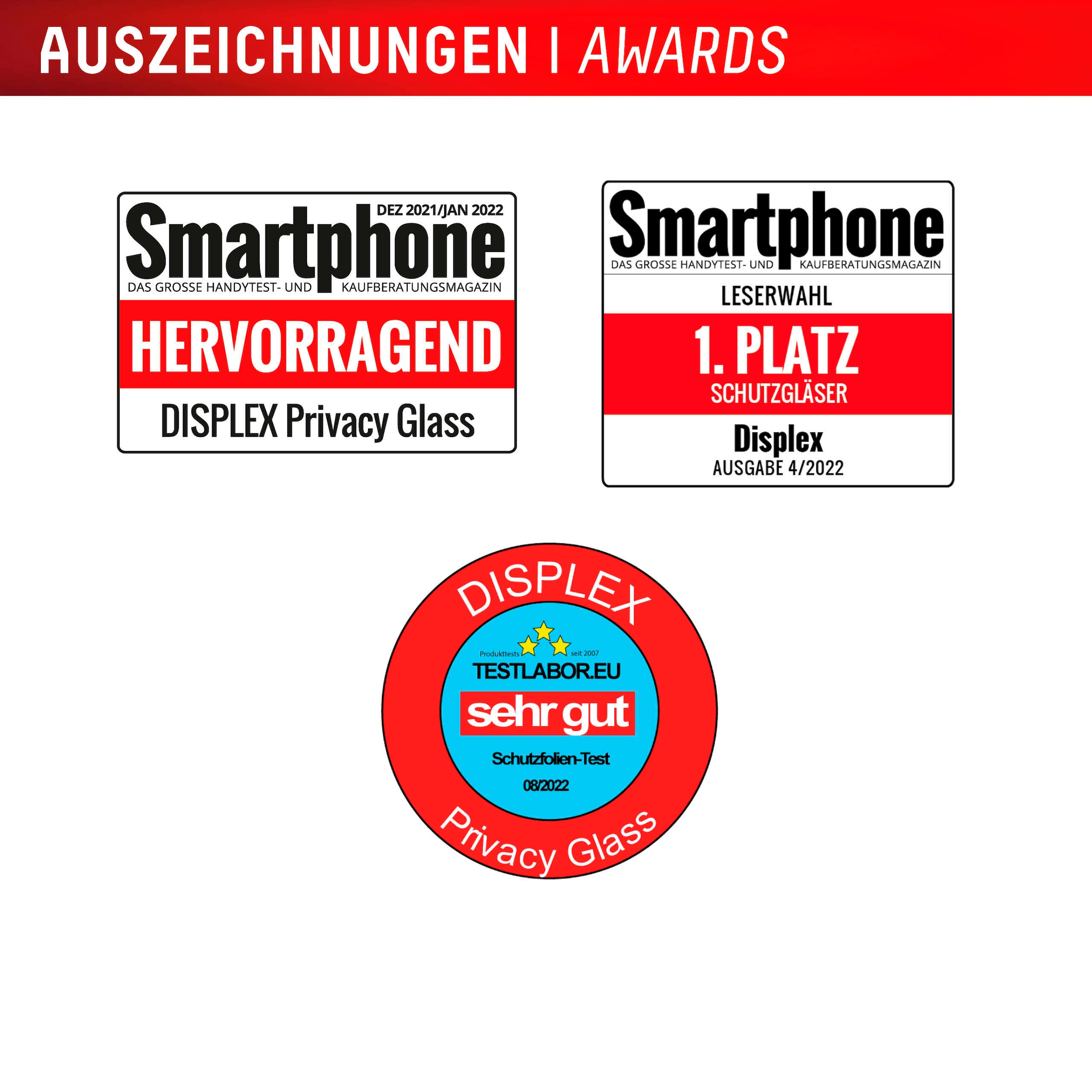 Displex Displayschutzglas »Privacy Glass« für Samsung Galaxy S24+;Samsung Galaxy S25+ Blickschutz Displayschutzfolie Displayschutz kratzer-resistent 10H