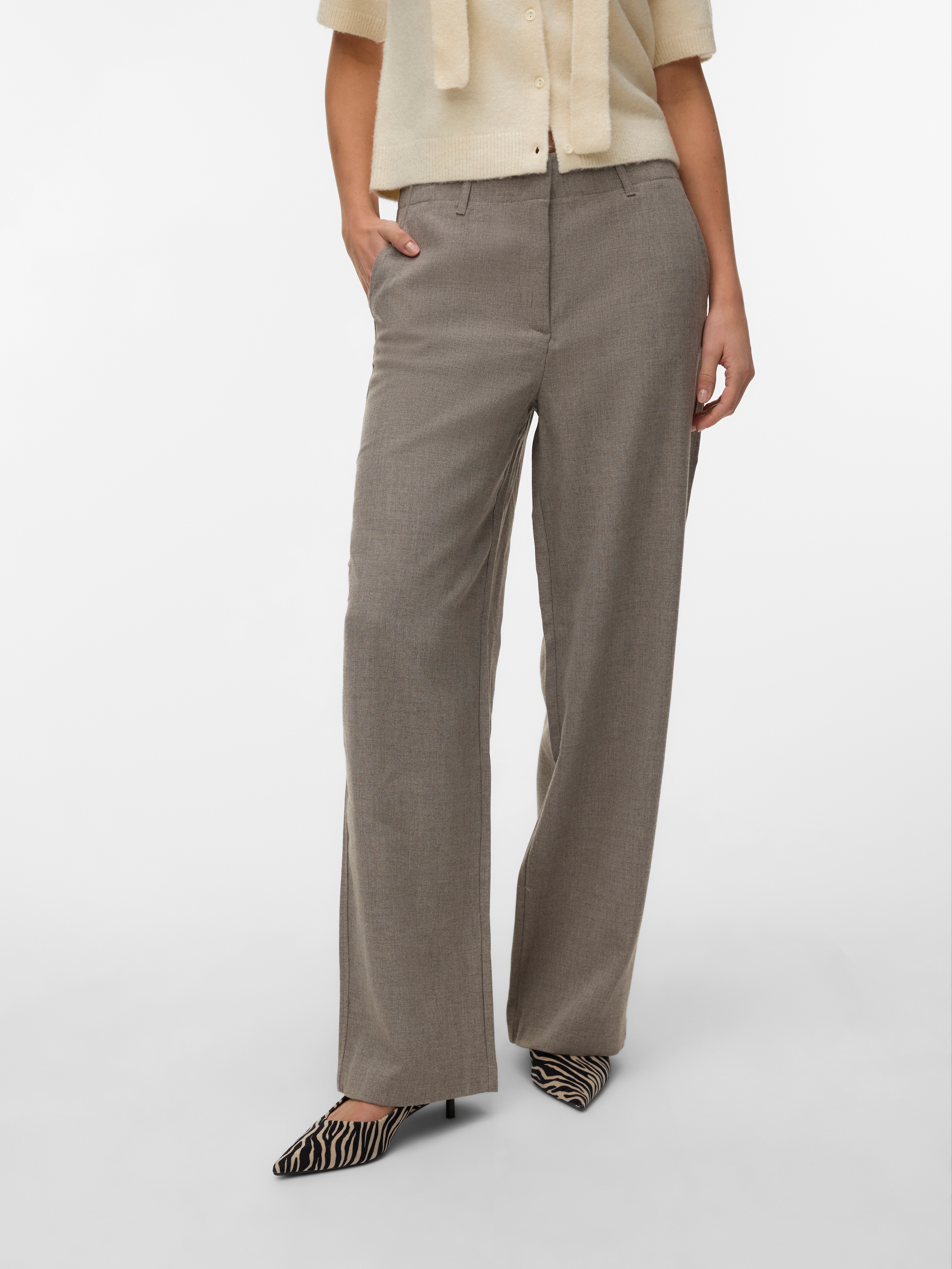 Vero Moda Anzughose »VMBESTIE HW WIDE PANT NOOS«  Materialmix