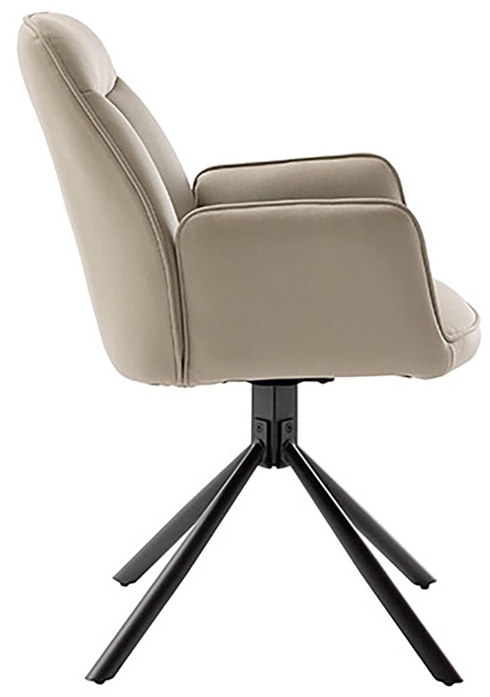 MCA furniture Armlehnstuhl »RAFAELA Esszimmerstuhl (2er Set) - Stuhl« () 180° drehbar, Metall, Mikrofaser, belastbar 120 kg, 2er Set