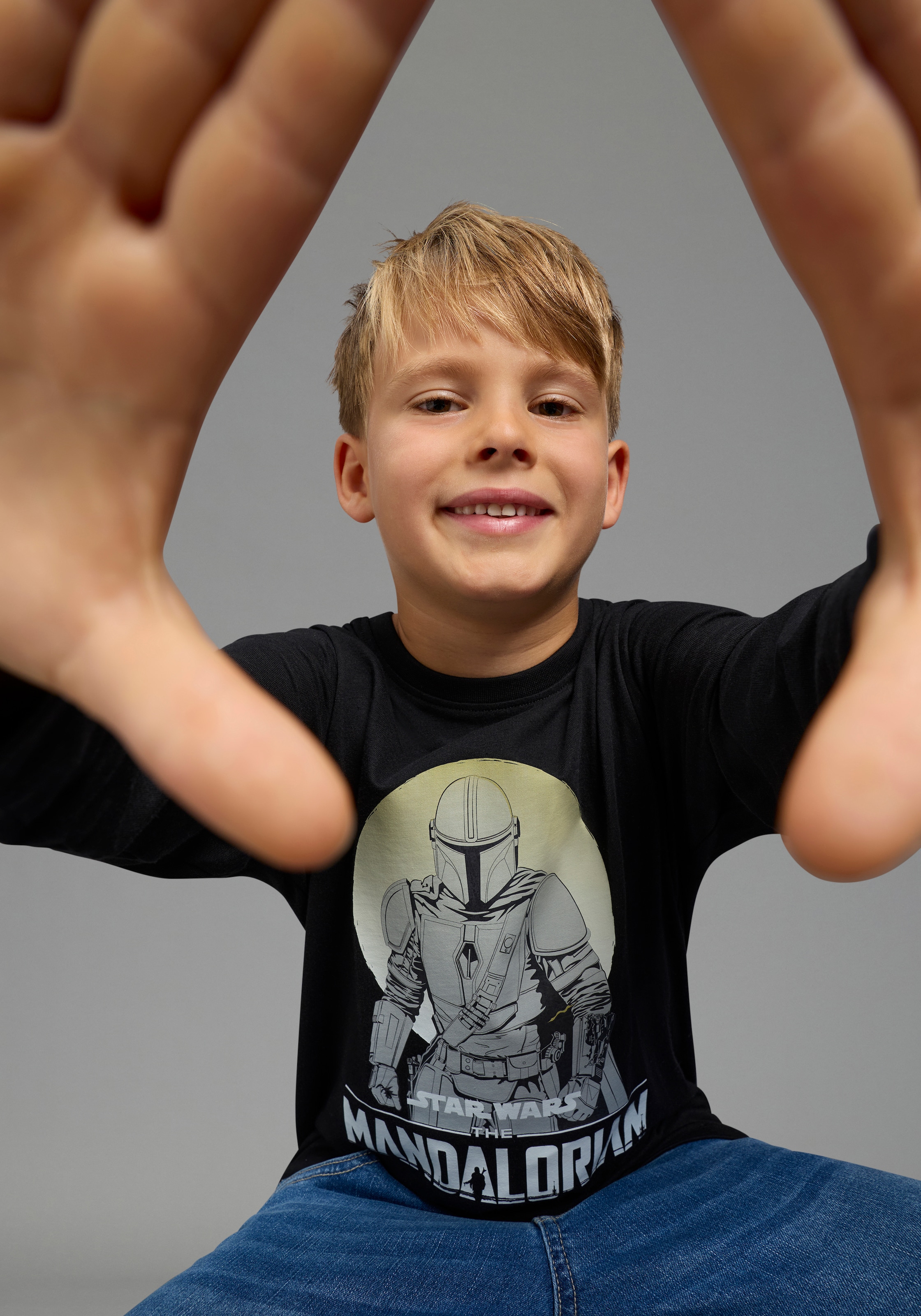 KIDSWORLD Langarmshirt »STAR WARS: MANDALORIAN Shirt, Disney« Disney-Shirt, Basic-Passform, Langarm, modischer Stil