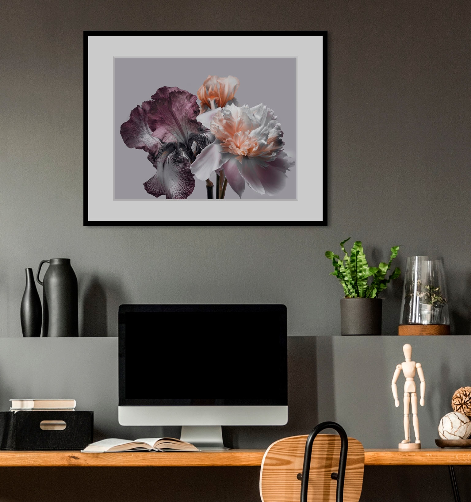 Image of queence Bild "Vesna" Blumen Foto Pflanzen Pflanzenbilder 1 Stk. tlg. HD Premium Poster-Druck inkl. Holzrahmen