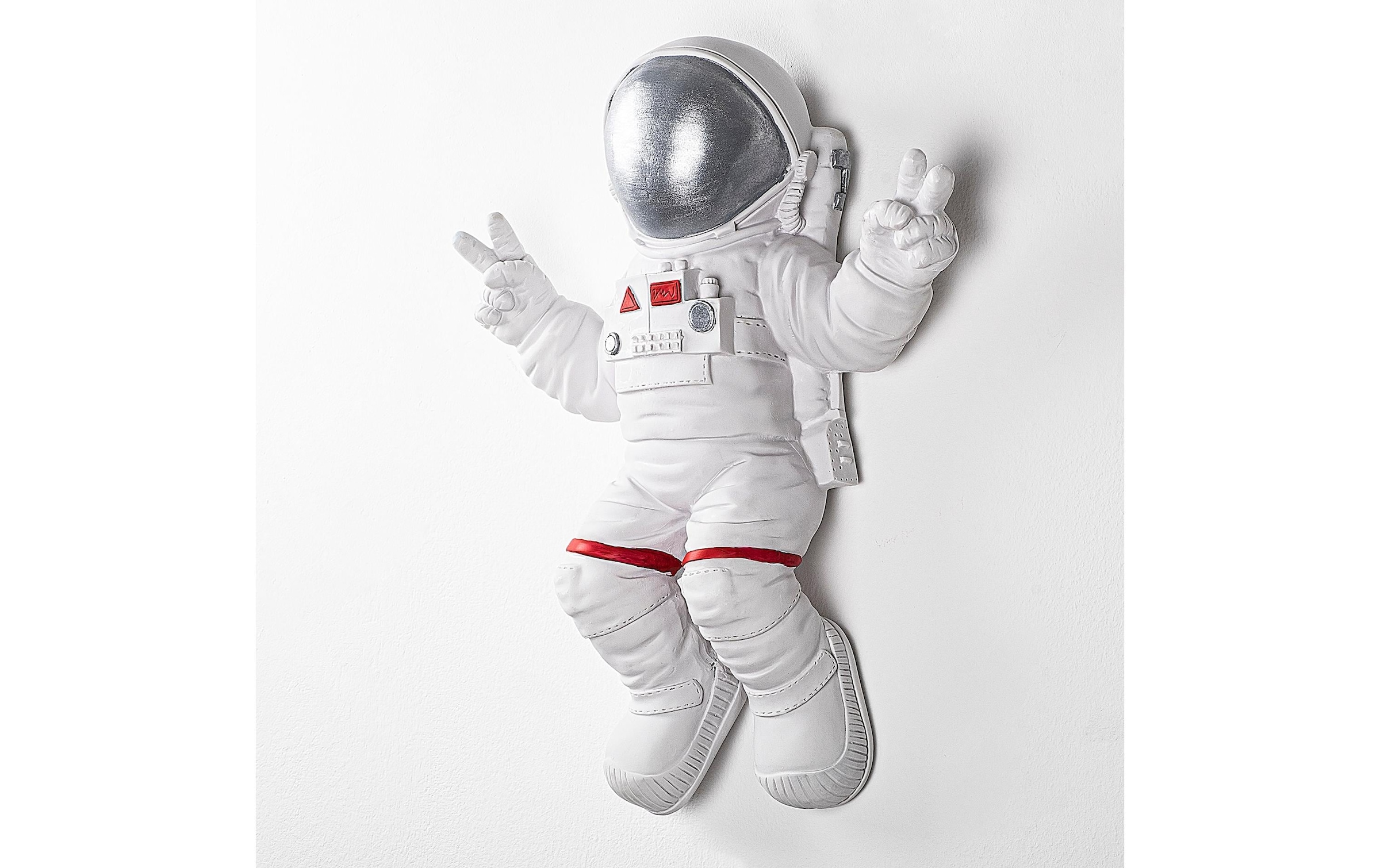 Wanddekoobjekt »Wallxpert Astronaut 35 x 48 cm Silber/Weiss«