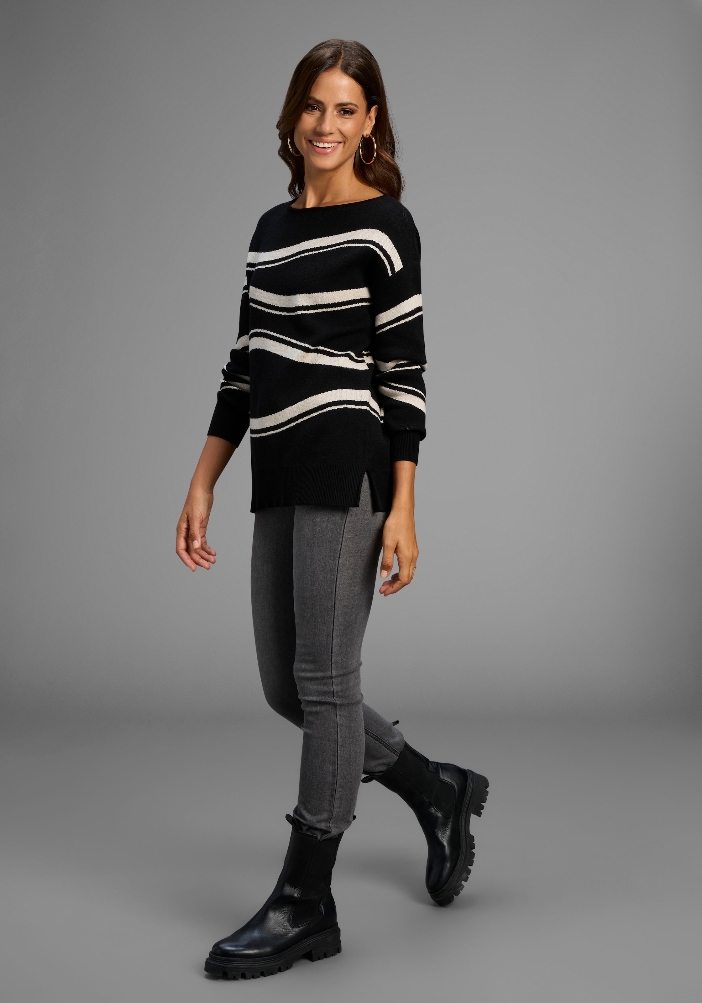 Laura Scott Strickpullover, mit schönem Streifenmuster - NEUE KOLLEKTION