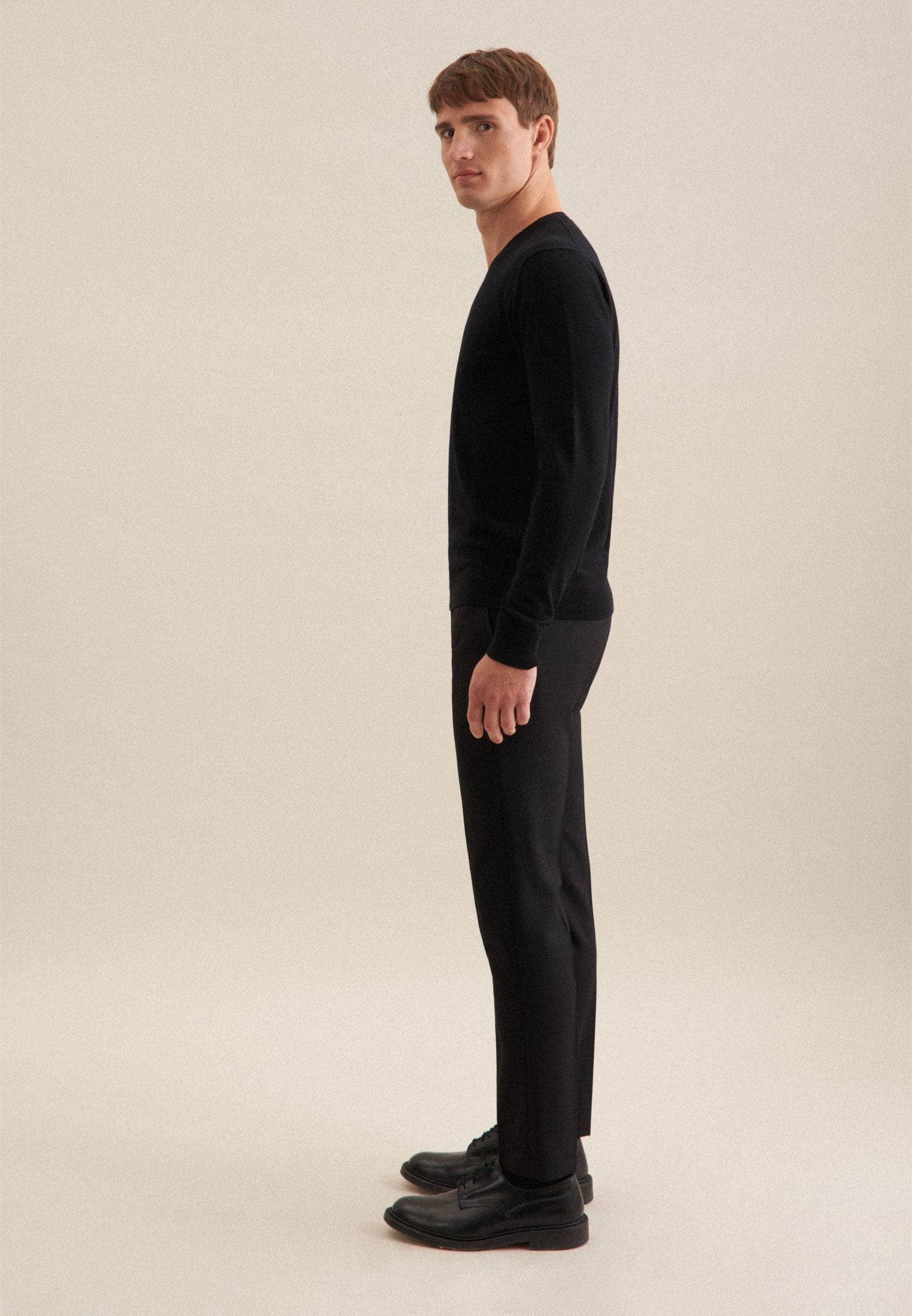 seidensticker Pull en tricot »Schwarze Rose« 1/1 V-Neck Uni