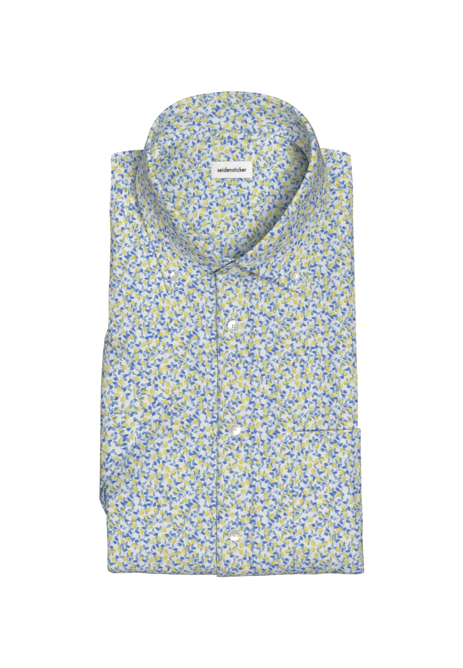 seidensticker Businesshemd »Regular«, Regular Kurzarm Button-Down-Kragen Druck