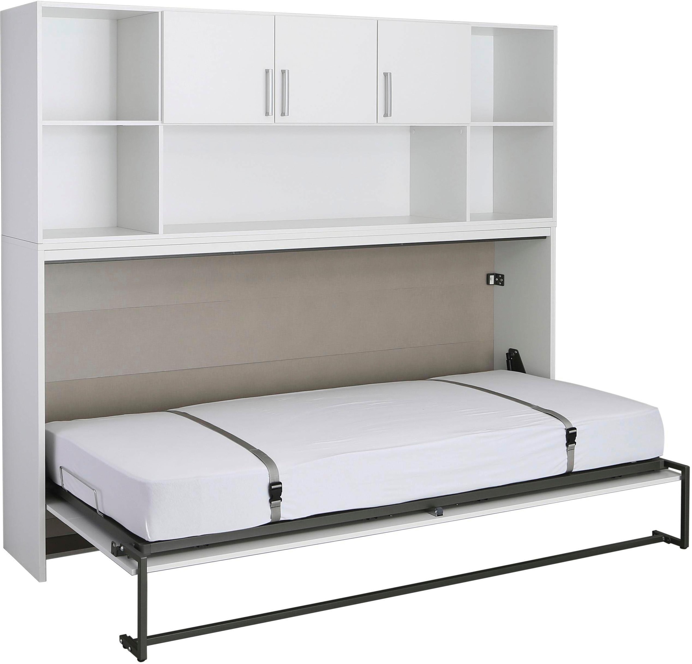 rauch Schrankbett »Bett Einzelbett Klappbett Gästebett Ausziehbett ALBERO« inklusive Lattenrost, Grösse: 90x200 cm,  besonders platzsparend, ausziehbar mit Metallfixierung MADE IN GERMANY