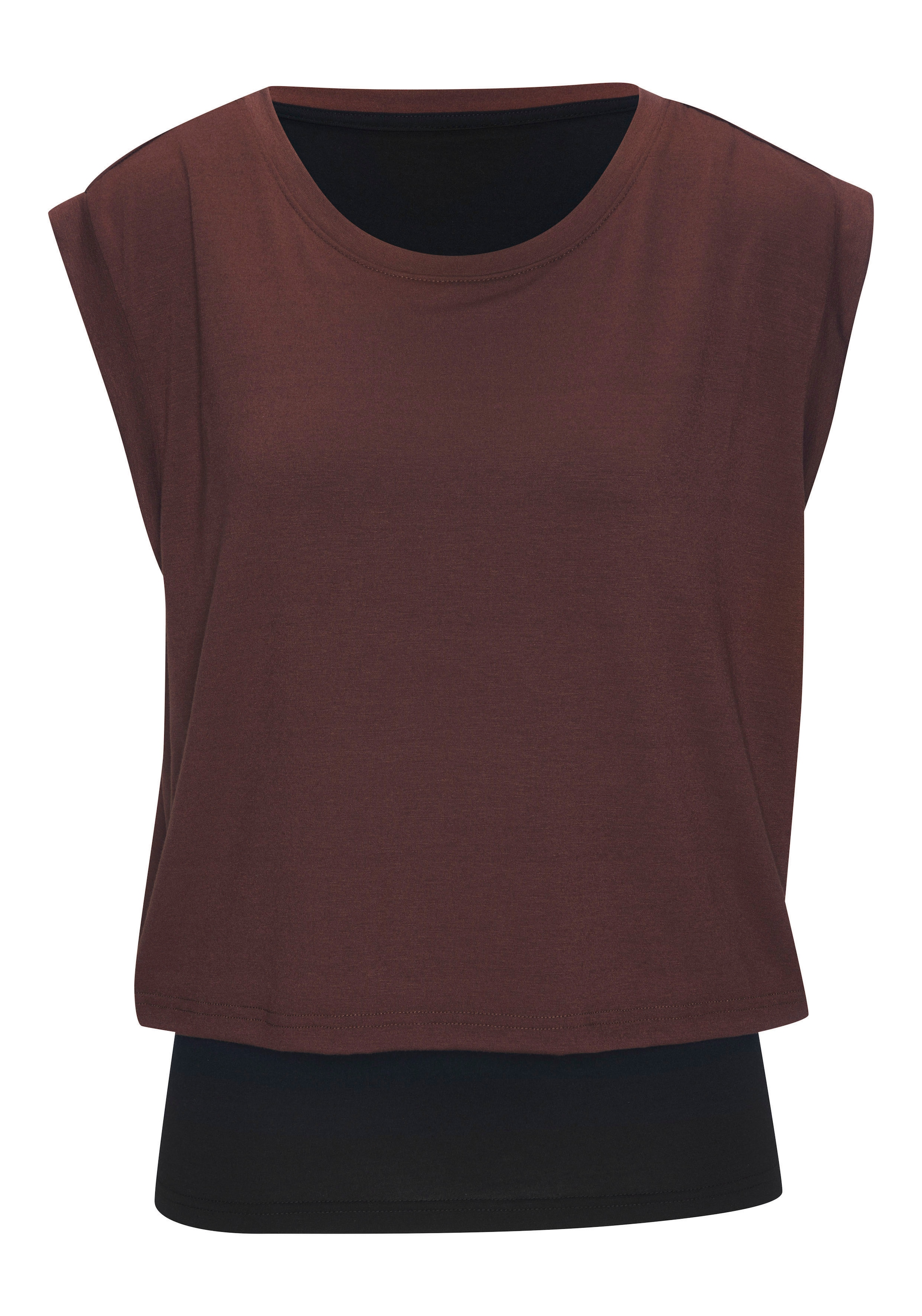 LASCANA ACTIVE T-shirt 2 en 1 »Tropical« look à double couche