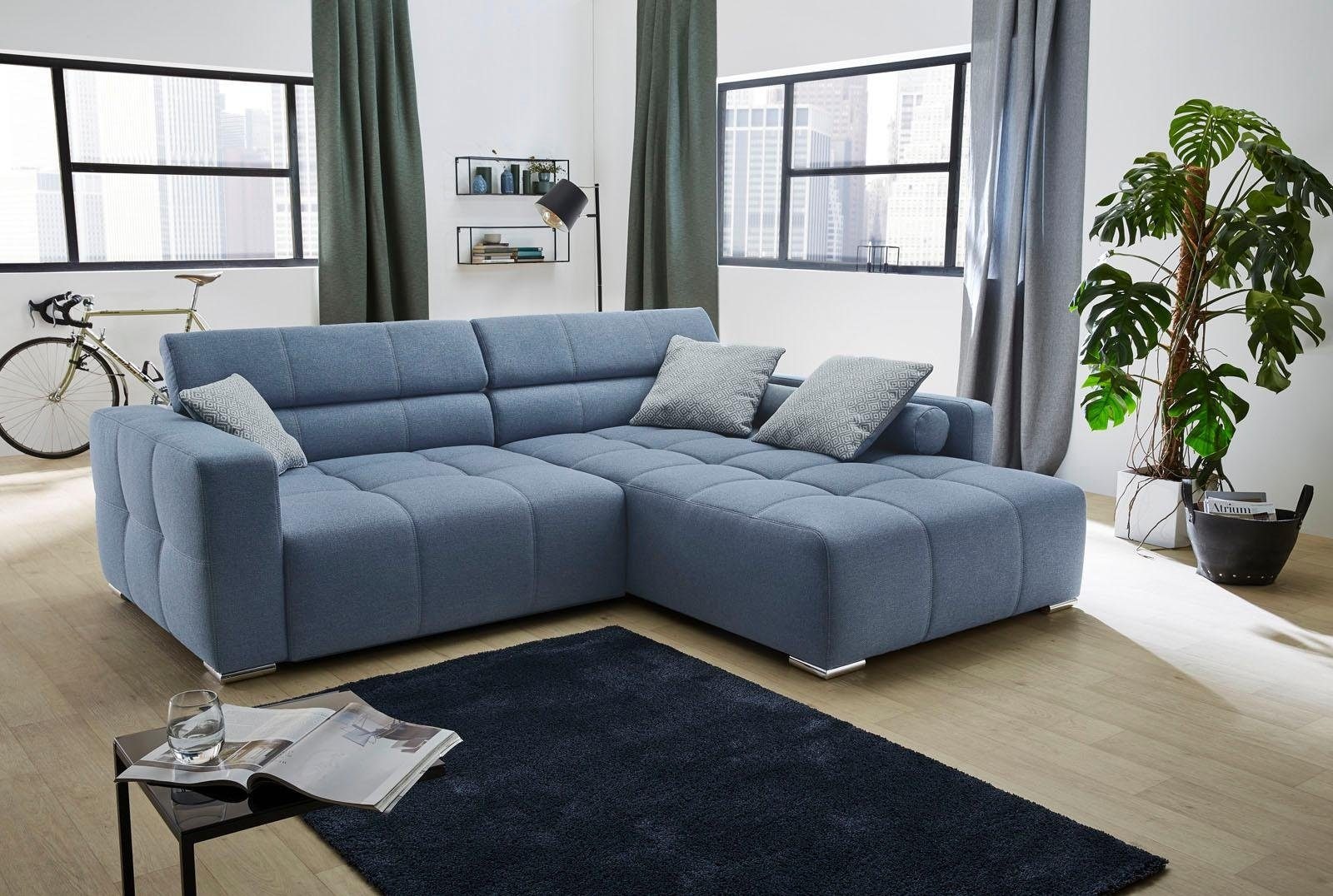 Offizielle japanische Versandhandelsseite Jockenhöfer Gruppe Ecksofa »Salerno«, im Big-Sofa-Style, Kopf- kaufen Rückenteilverstellung mit Zierkissen und bzw