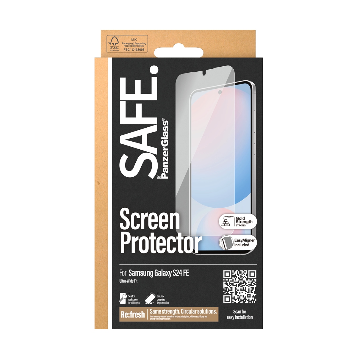 SAFE by PanzerGlass Displayschutzglas »Ultra-Wide Fit Screen Protection«, Displayschutzfolie, Schutzfolie, Bildschirmschutz, kratz- & stossfest