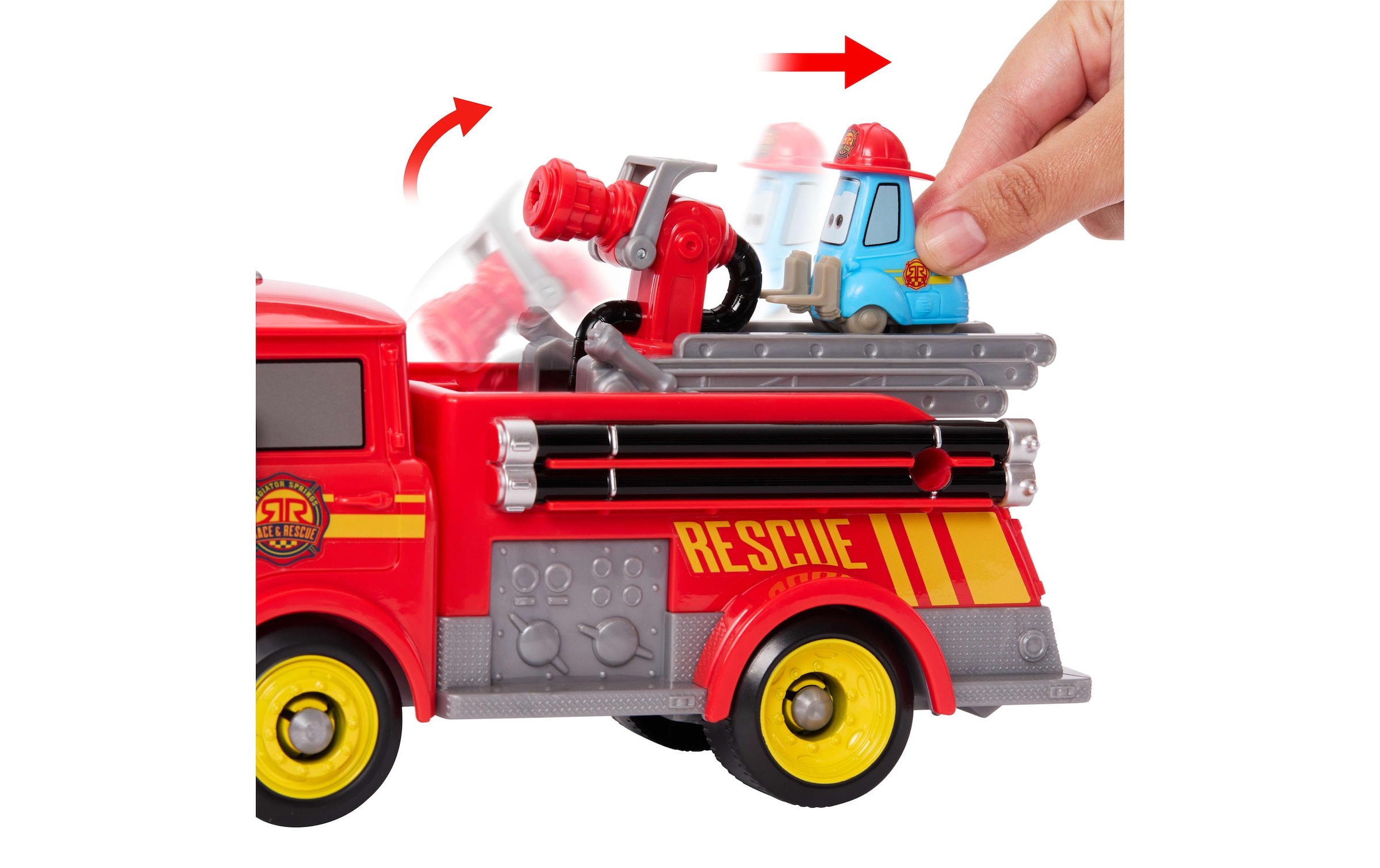   Jouet pompier »Mattel Cars Disney Cars Radiator Springs Race & Rescue Fire Truck«