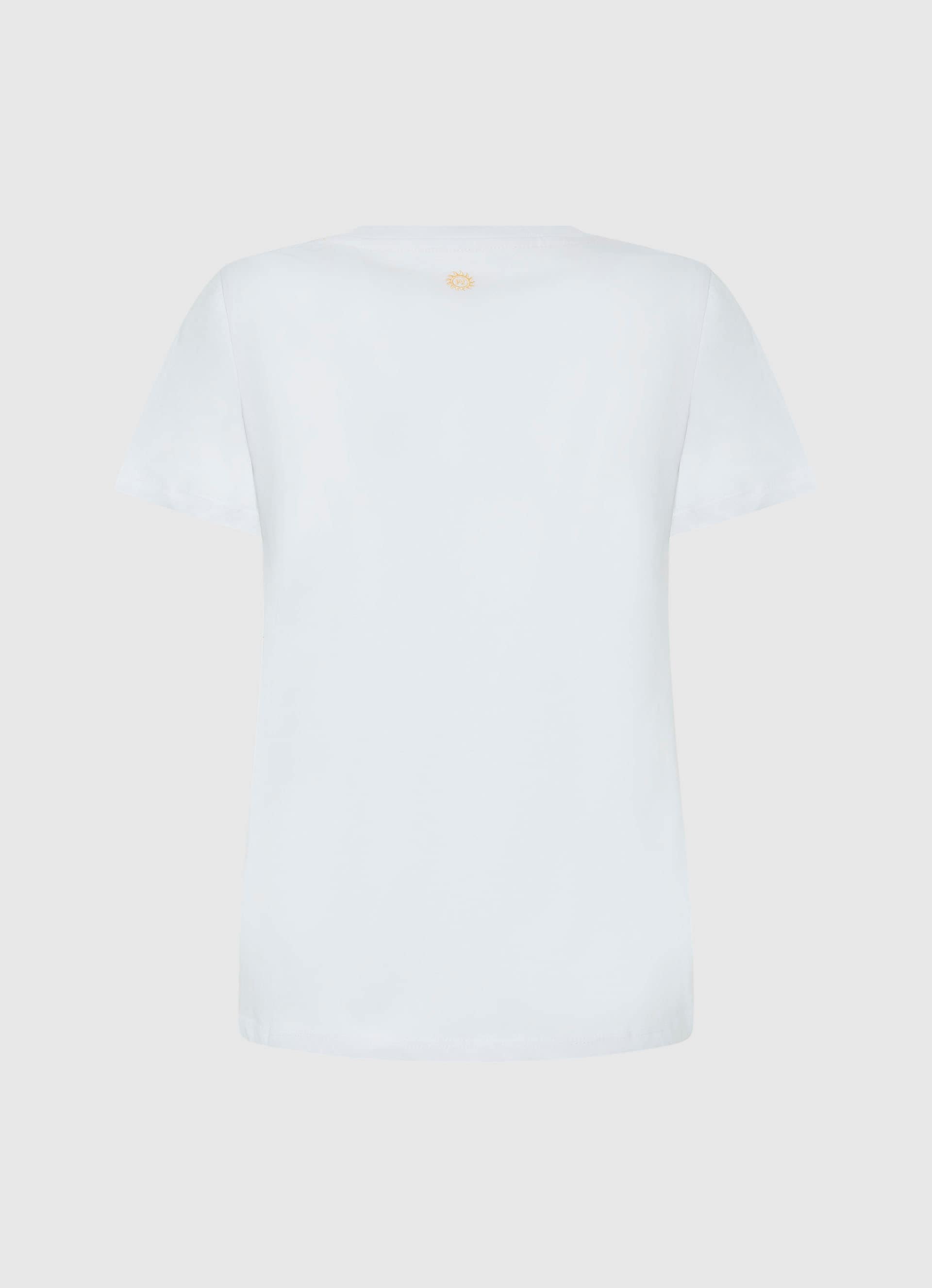 Pepe Jeans T-Shirt »PJ-ESHA«, mit grossem, sommerlichem Frontprint