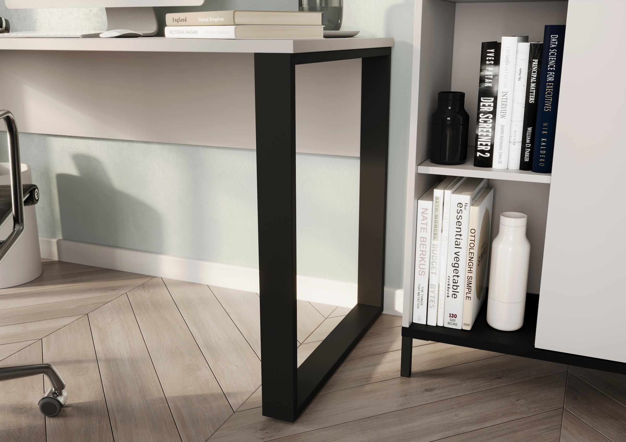 GERMANIA Büromöbel-Set »GW-Rovigo« 2 Stk. tlg. Schreibtisch mit Knieblende, Made in Germany