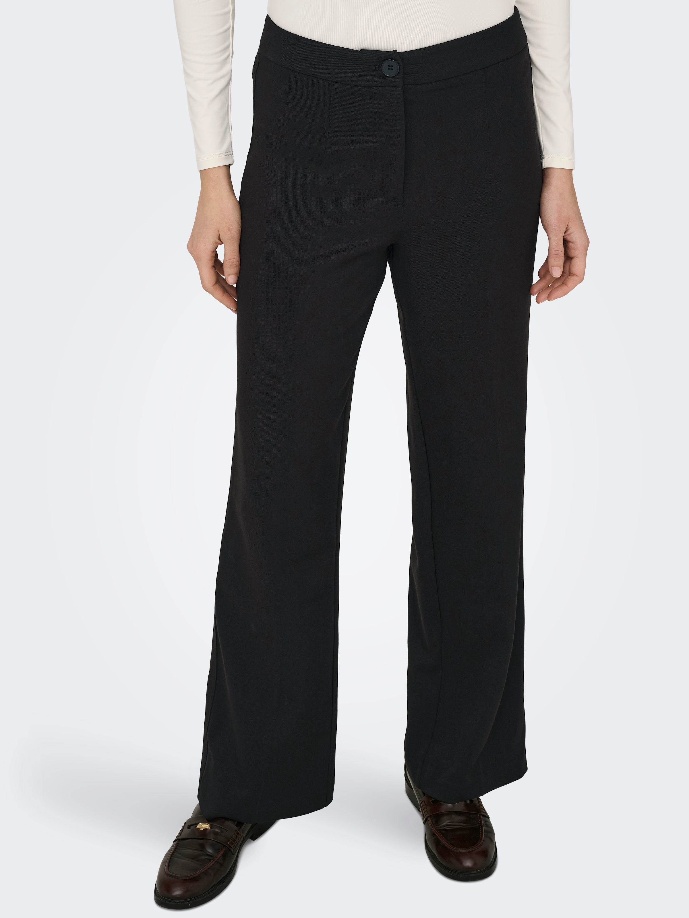 Image of ONLY Anzughose "ONLMIA – Anzughose mit hoher Taille und Stretch" gerade Form, modisch, Materialmix, Web