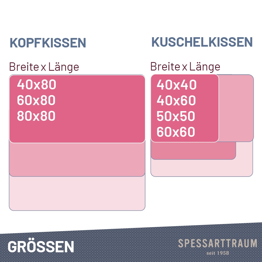 SPESSARTTRAUM Federkissen »FIRST CLASS, Kopfkissen 1-tlg. oder  2-tlg. 40x80 oder 80x80 cm« Füllung: 100% Federn 1 Stk. tlg. hergestellt in Deutschland, allergikerfreundlich, im Set günstiger