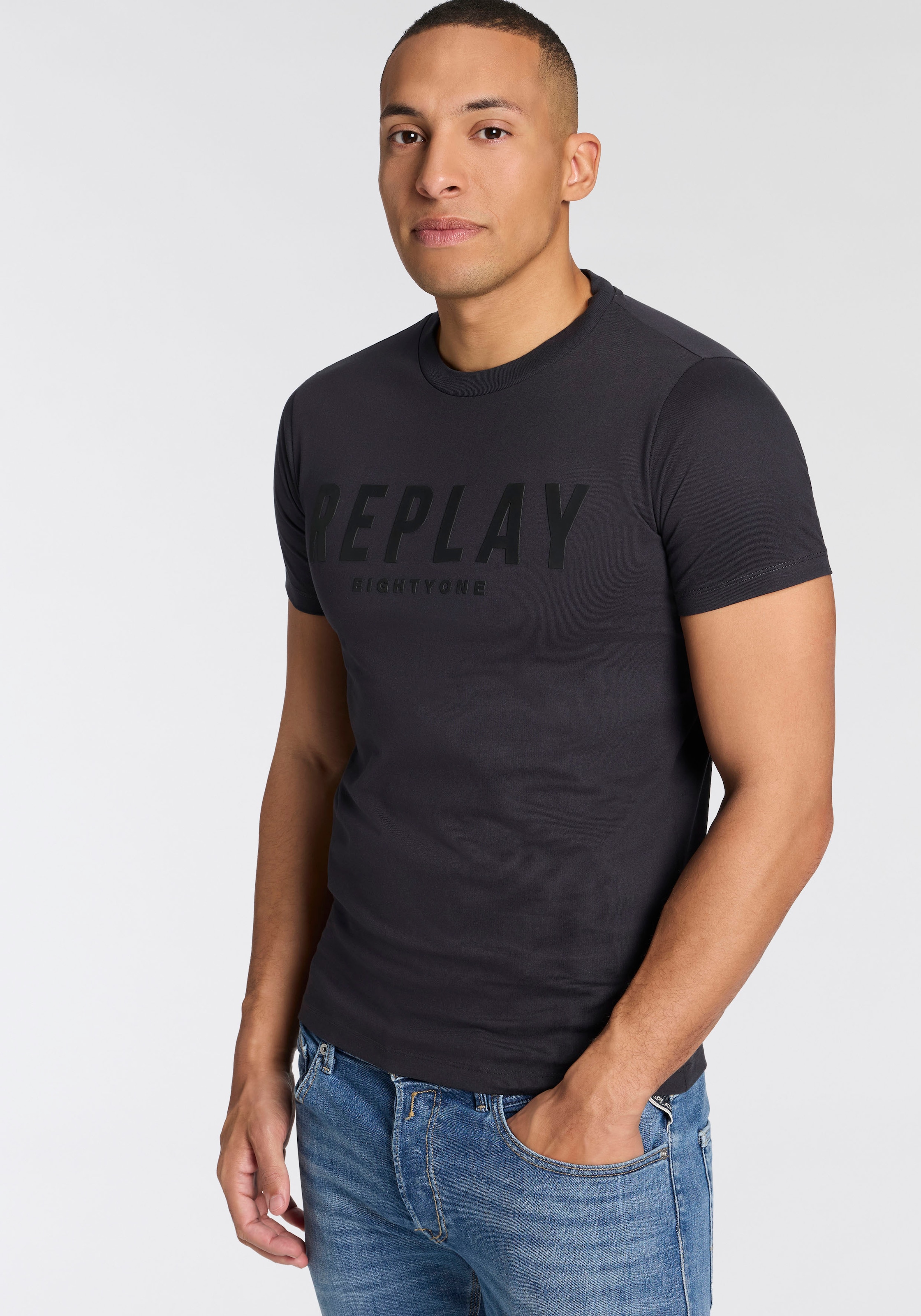 Replay T-shirt qualité coton, inscription logo