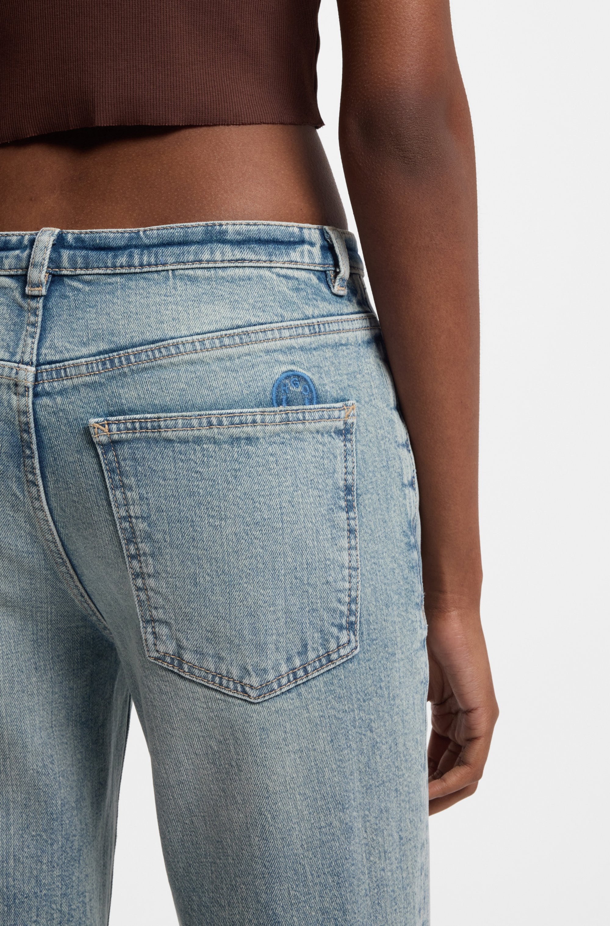 HUGO Blue Jeans bootcut »Gelissa« Mid Rise, weit ausgestellt