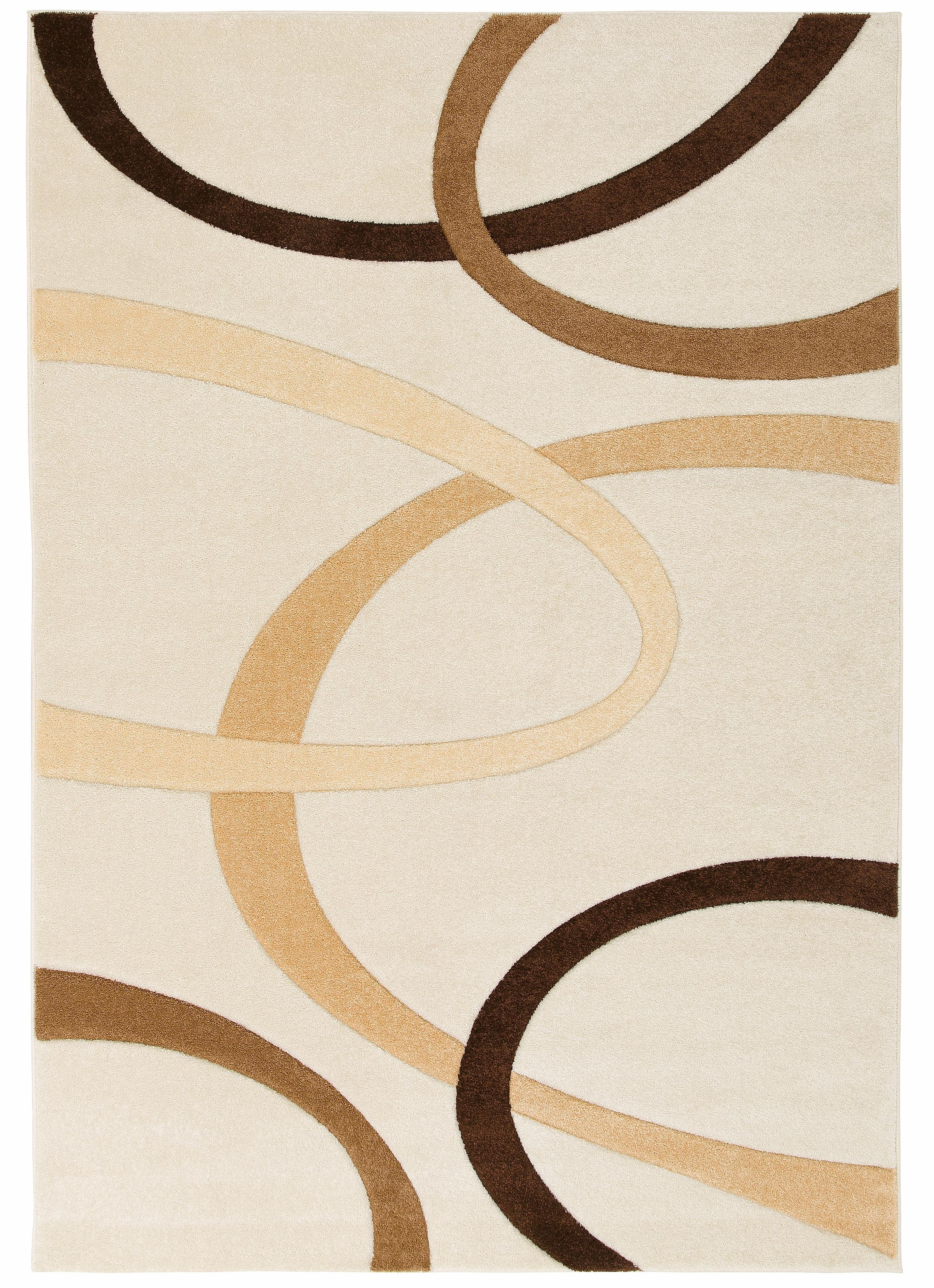 my home Teppich »Bill«, rechteckig, mit handgearbeitetem Konturenschnitt, Kurzflor, elegant, 3D-Design