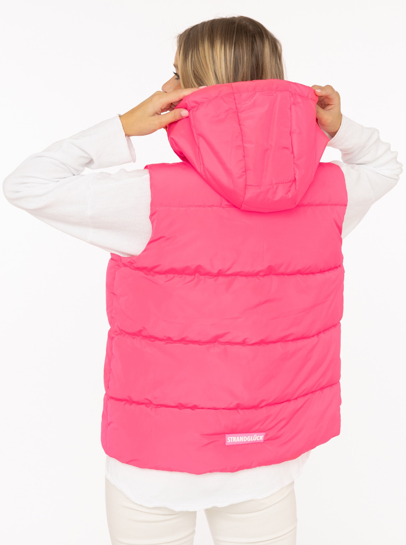 Zwillingsherz Gilet matelassé »"Strandglück"« capuche, poches fendues, motif ancre
