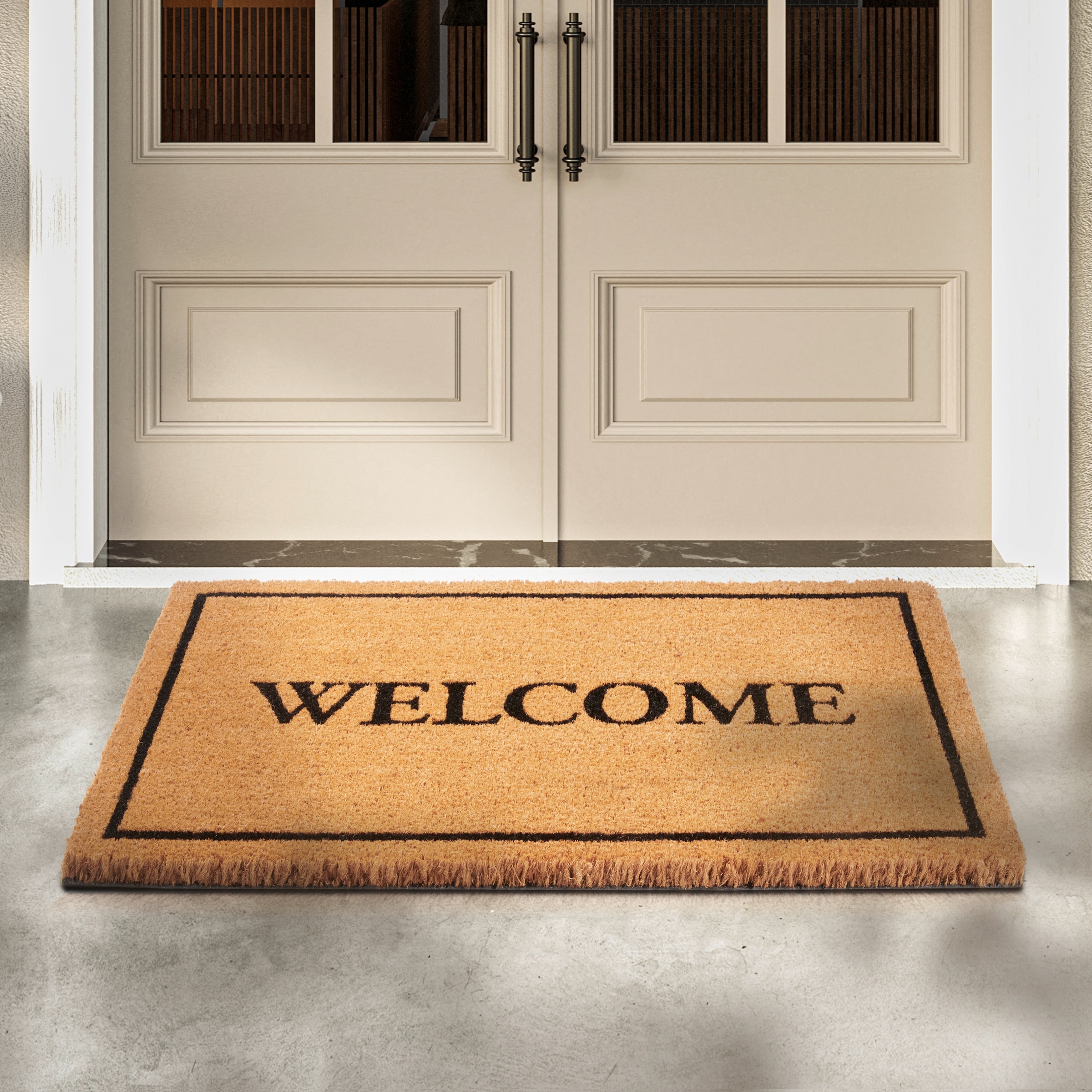 Image of Villeroy & Boch Fussmatte "Caroline Welcome, Türmatte" rechteckig 23 mm Höhe Robust, Innen, Aussen, Schmutzabtreter, Wetterfest, Natur, Kokos