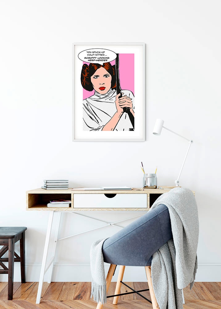 Komar Bild »Star Wars Classic Comic Quote Leia«, Star Wars, (1 St.), Wandbild zur Dekoration im Kinderzimmer - ohne Rahmen