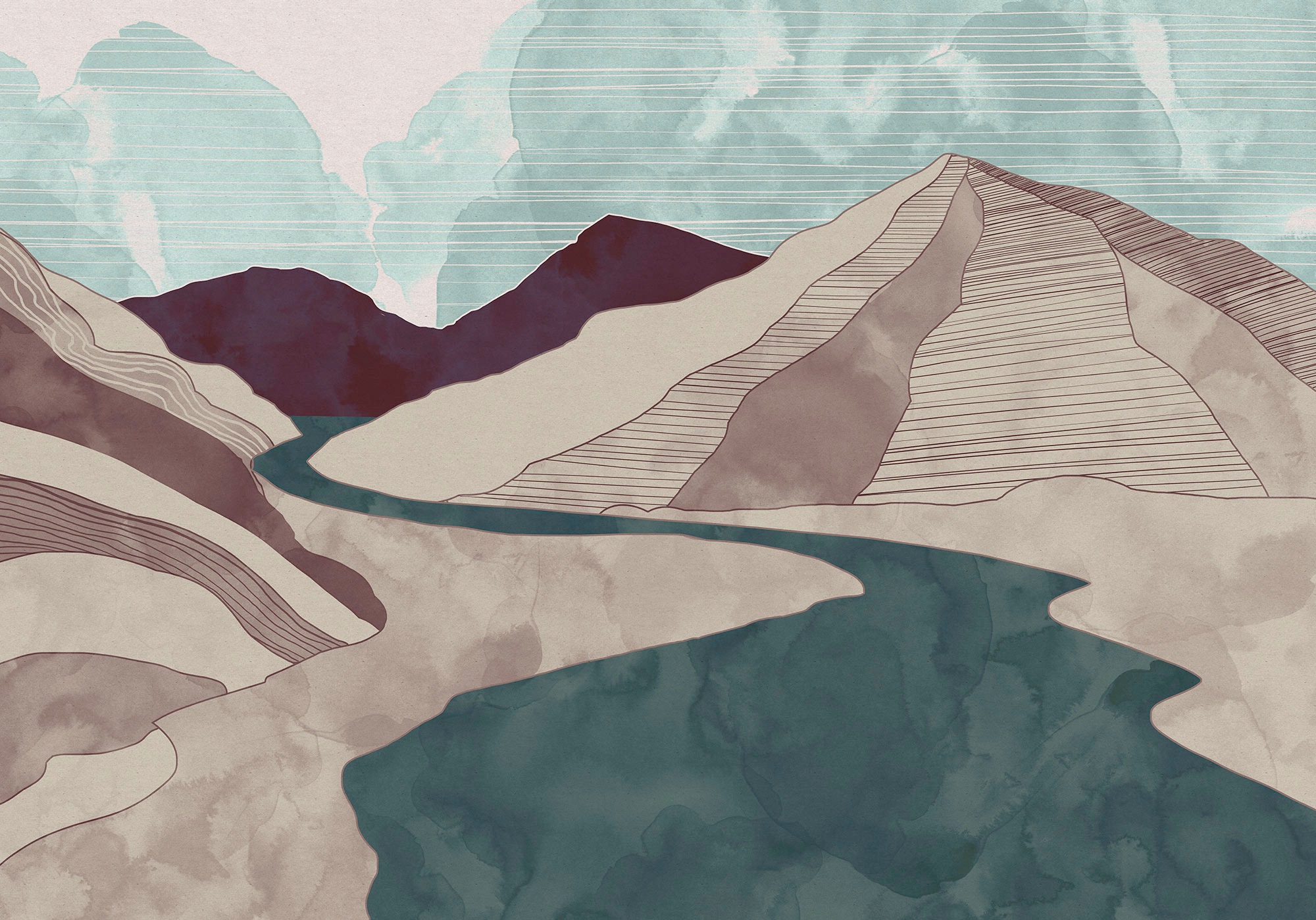 Image of Komar Fototapete »Vliestapete Terra«, bedruckt-Kunst-Strand-realistisch, 400 x 280 cm bei Ackermann Versand Schweiz