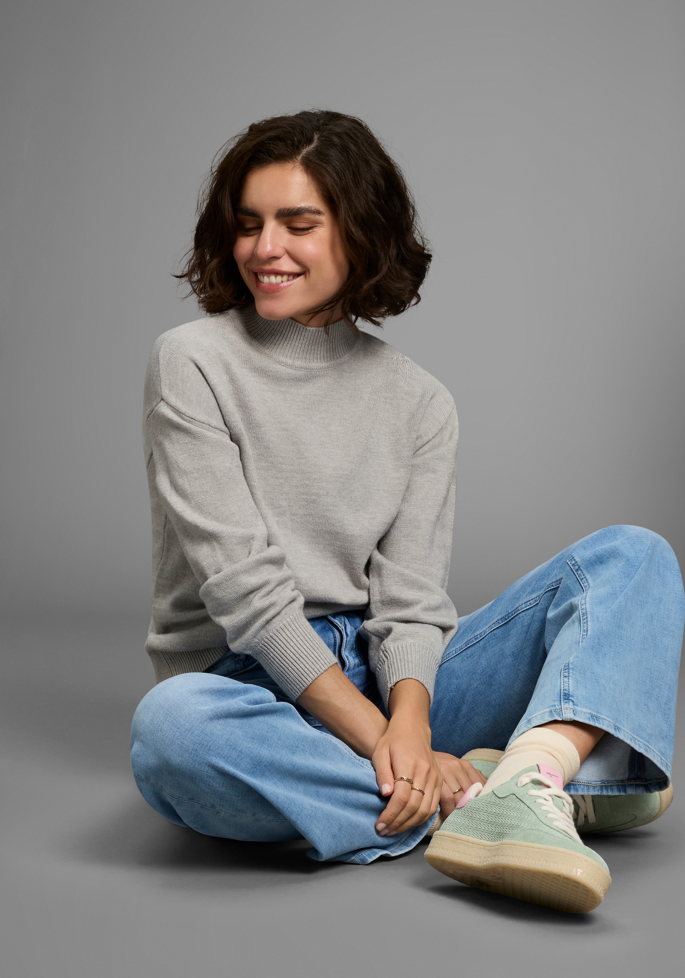Laura Scott Stehkragenpullover, mit Volumenarm - NEUE KOLLEKTION
