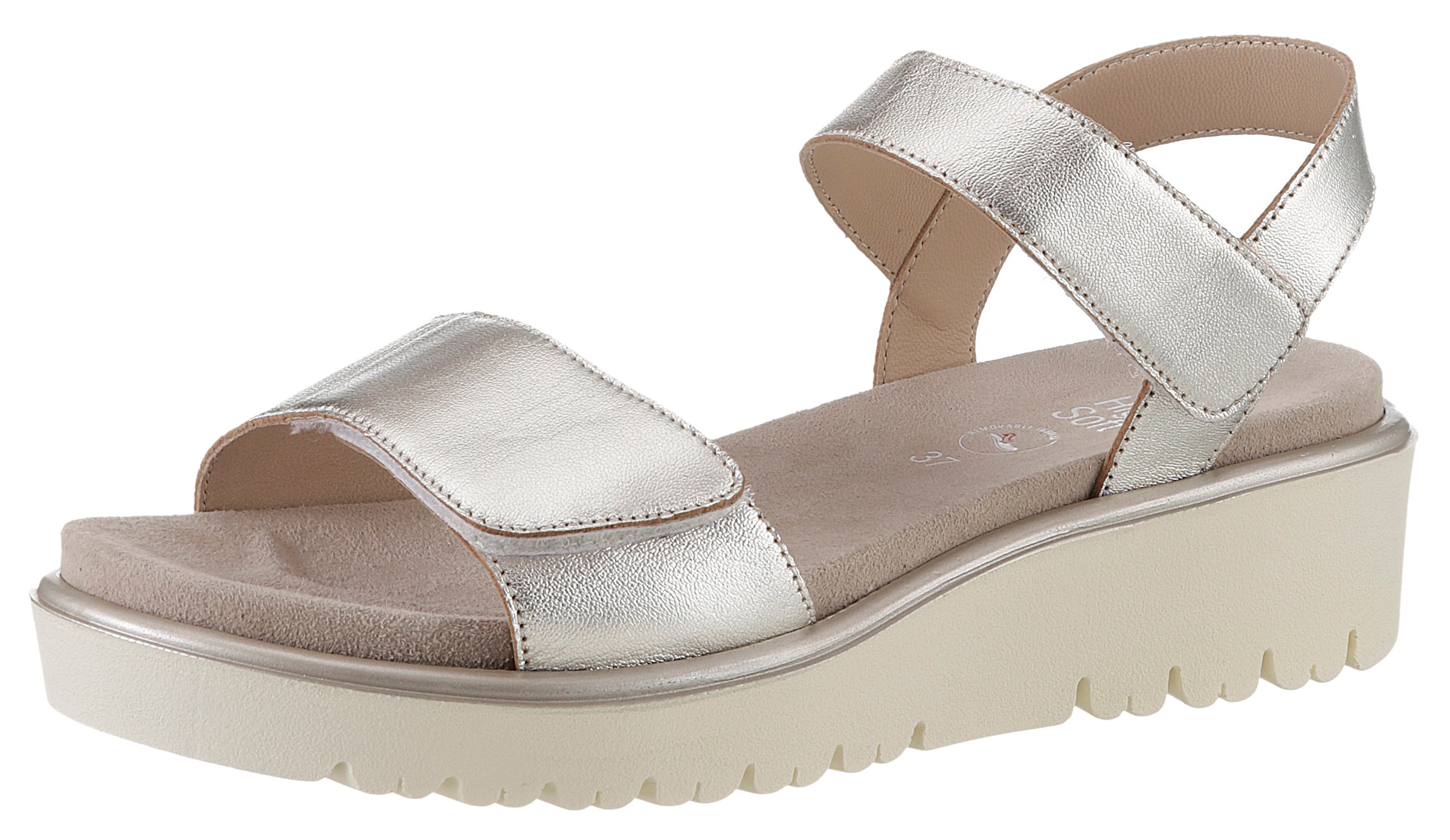 Image of Ara Keilsandalette "BILBAO", Sommerschuh, Sandale, Keilabsatz, Klett, Weite G (weit)