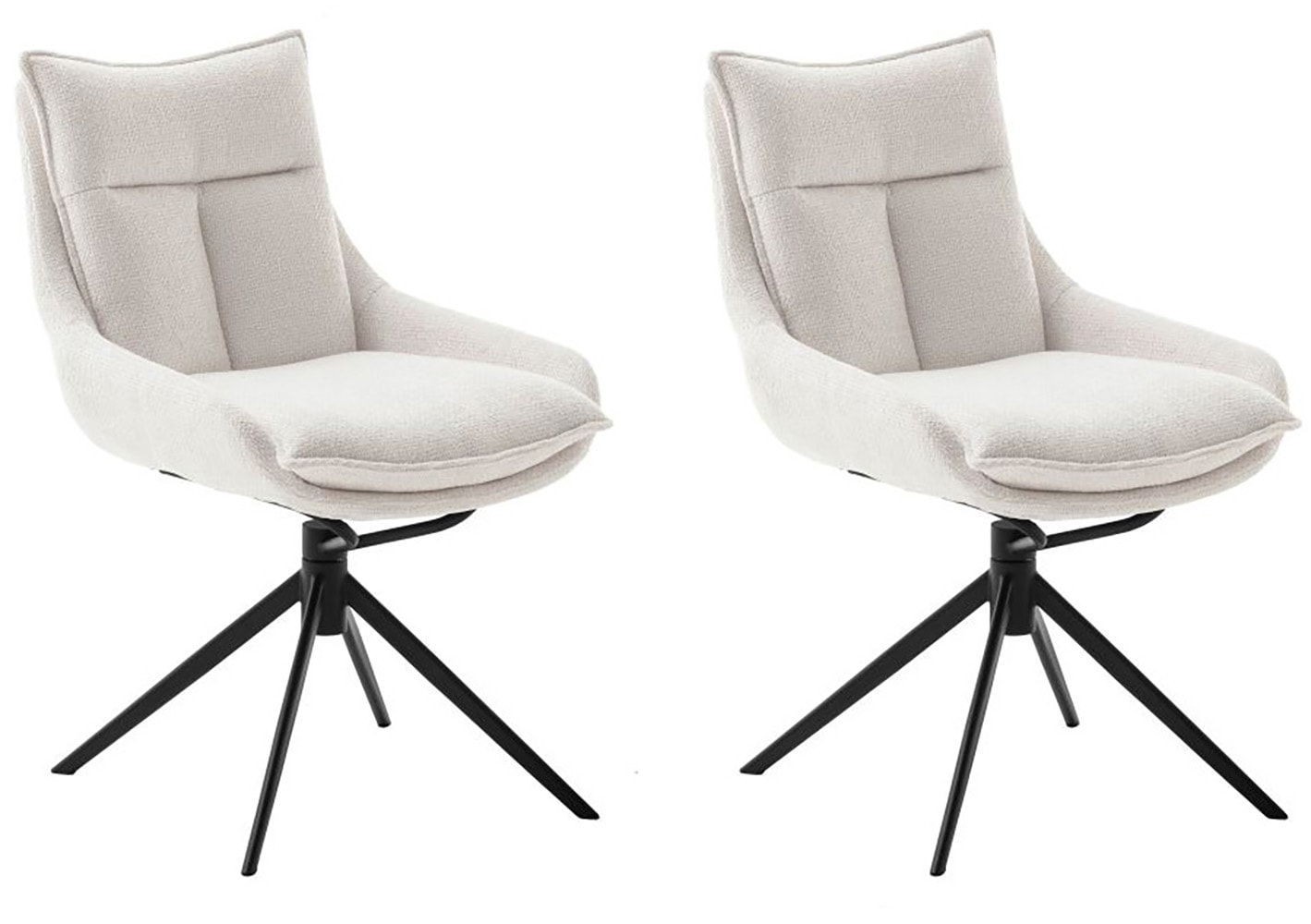 MCA furniture Chaise de salle à manger »PARKER« () (2er-Set), drehbar 360°, Dreh- & Schwingfunktion, Belastbarkeit 120 kg
