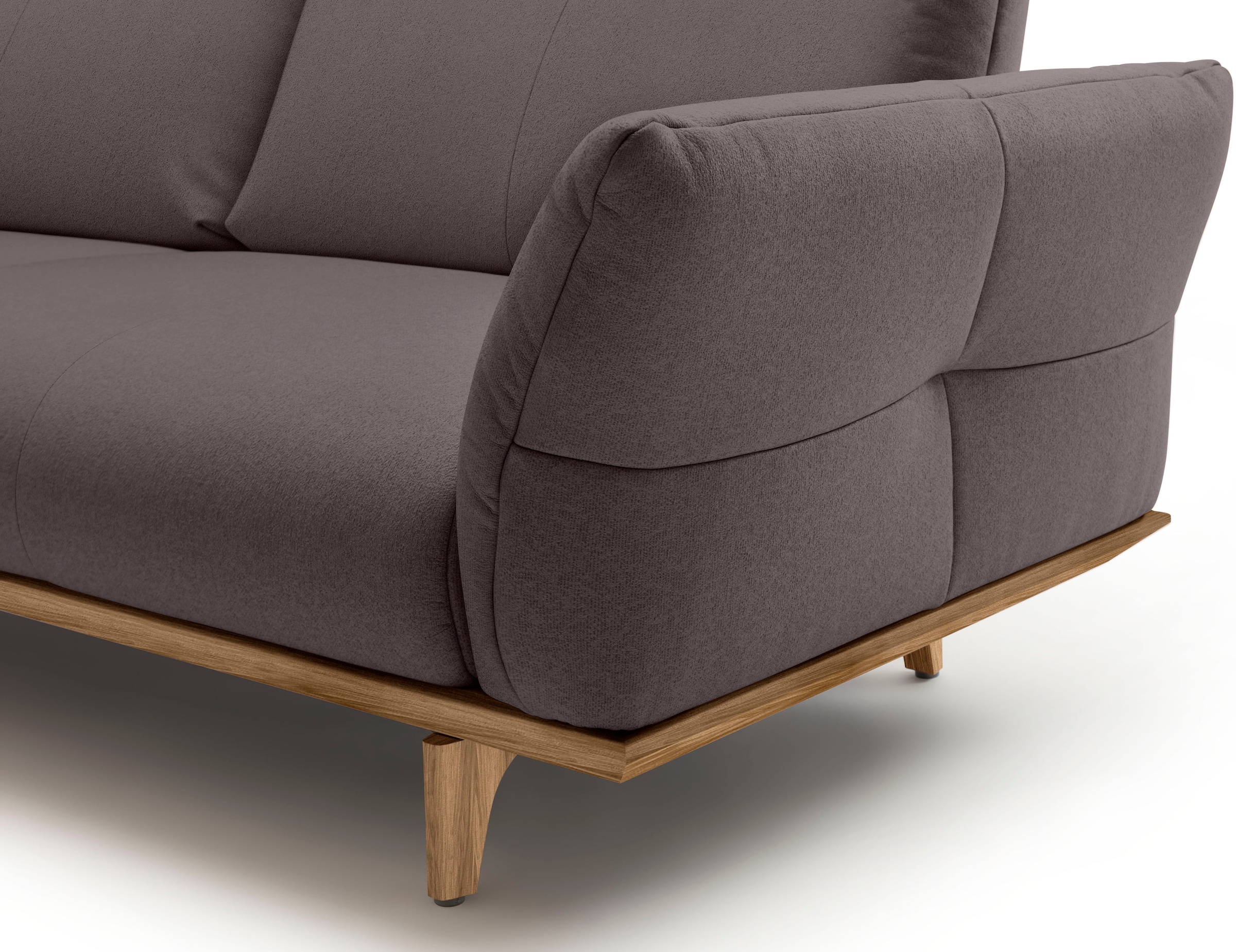 Creation BY ROLF BENZ 3,5-places »CR.460 Designsofa, erstklassiger Sitzkomfort, verstellb. Rückenlehne« Socle et pieds en noyer, largeur 228 cm