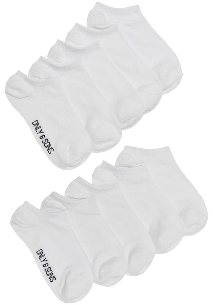 ONLY & SONS Chaussettes de baskets »ONSFINCH SNEAKER SOCK 10-PACK NOOS« Paquet, 10 Couple tlg. mélange de coton, taille unique
