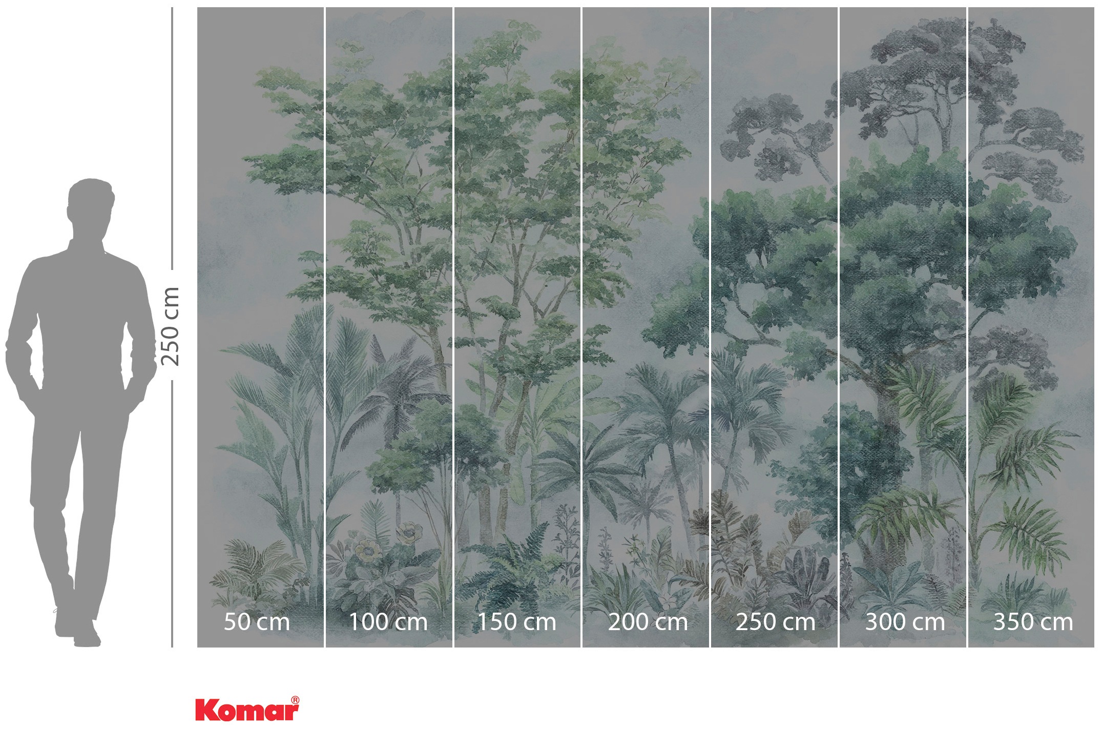 Komar Vliestapete »Digitaldruck Vlies -  Silva - Grösse 350 x 250 cm« bedruckt glatt Wohnzimmer, Schlafzimmer