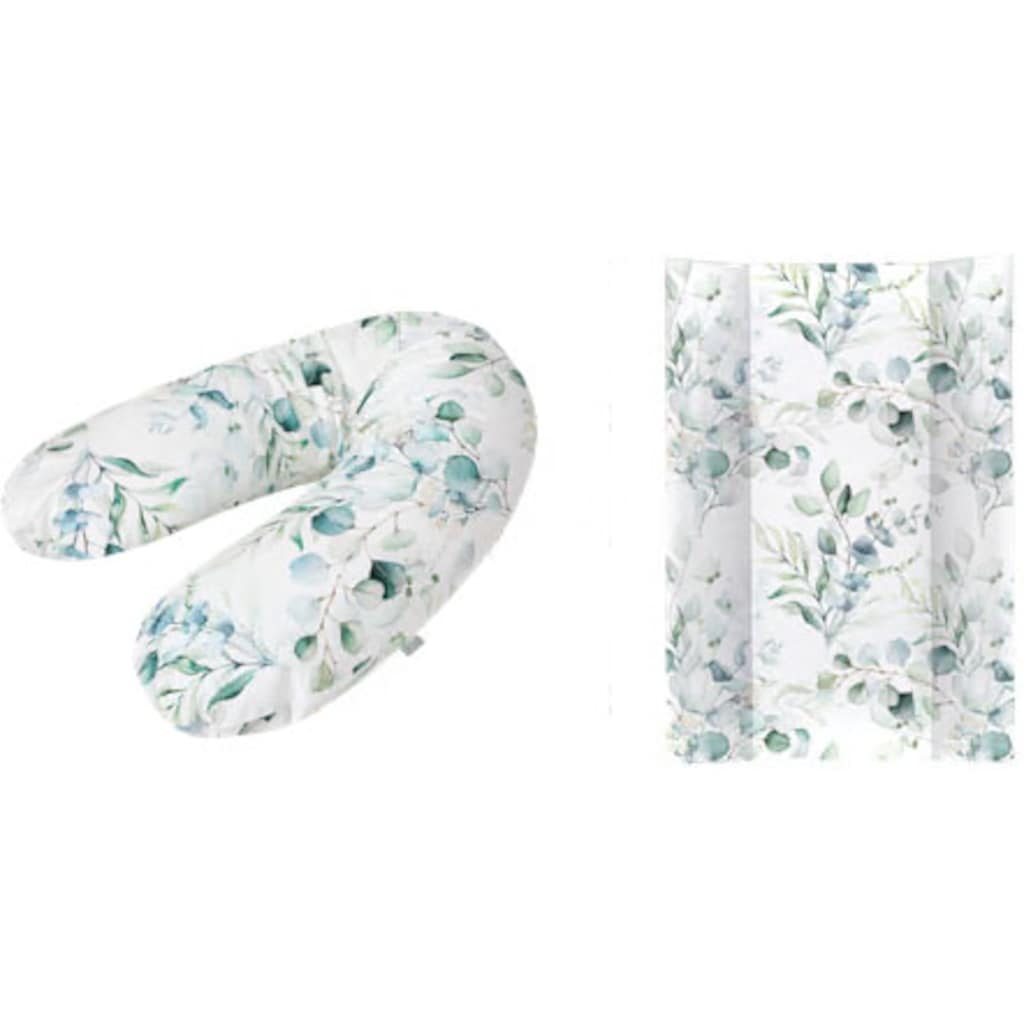 Rotho Babydesign Wickelauflage »Natural Leaves«, (Set, 2 tlg.)