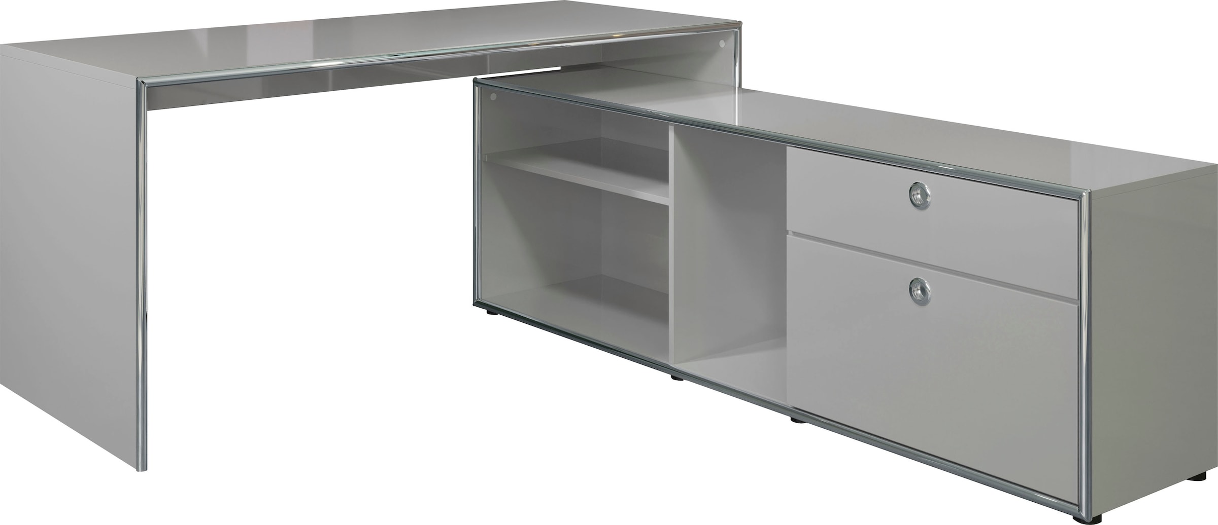 Places of Style Schrank-Set »Imperia«, (Set, 2 St., Infinity), elegante Hochglanzoptik