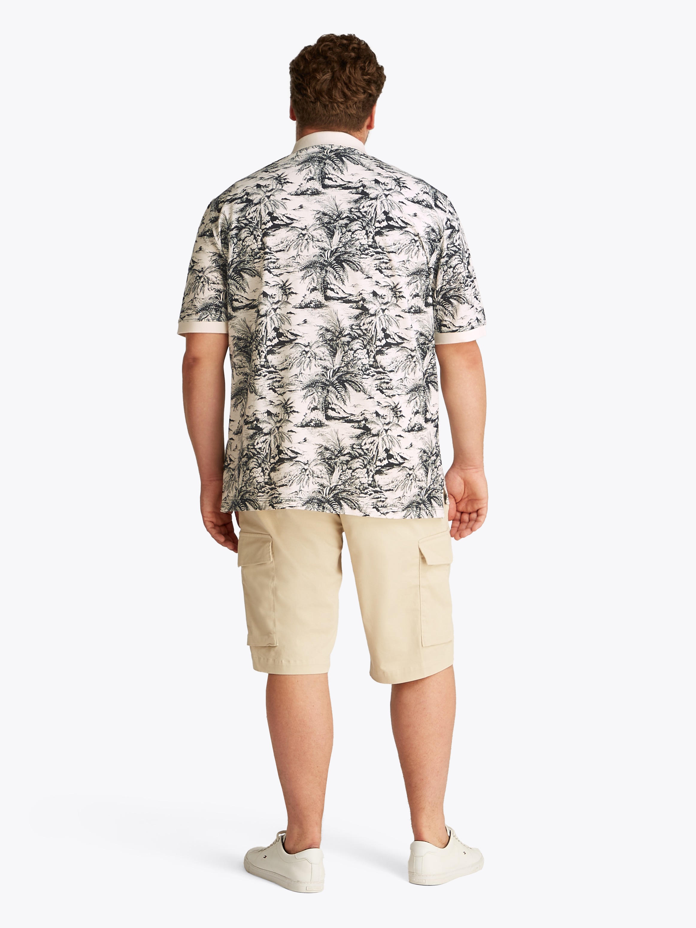 Tommy Hilfiger Big & Tall Poloshirt »BT-AOP LINEN REG POLO-B«, Grosse Grössen