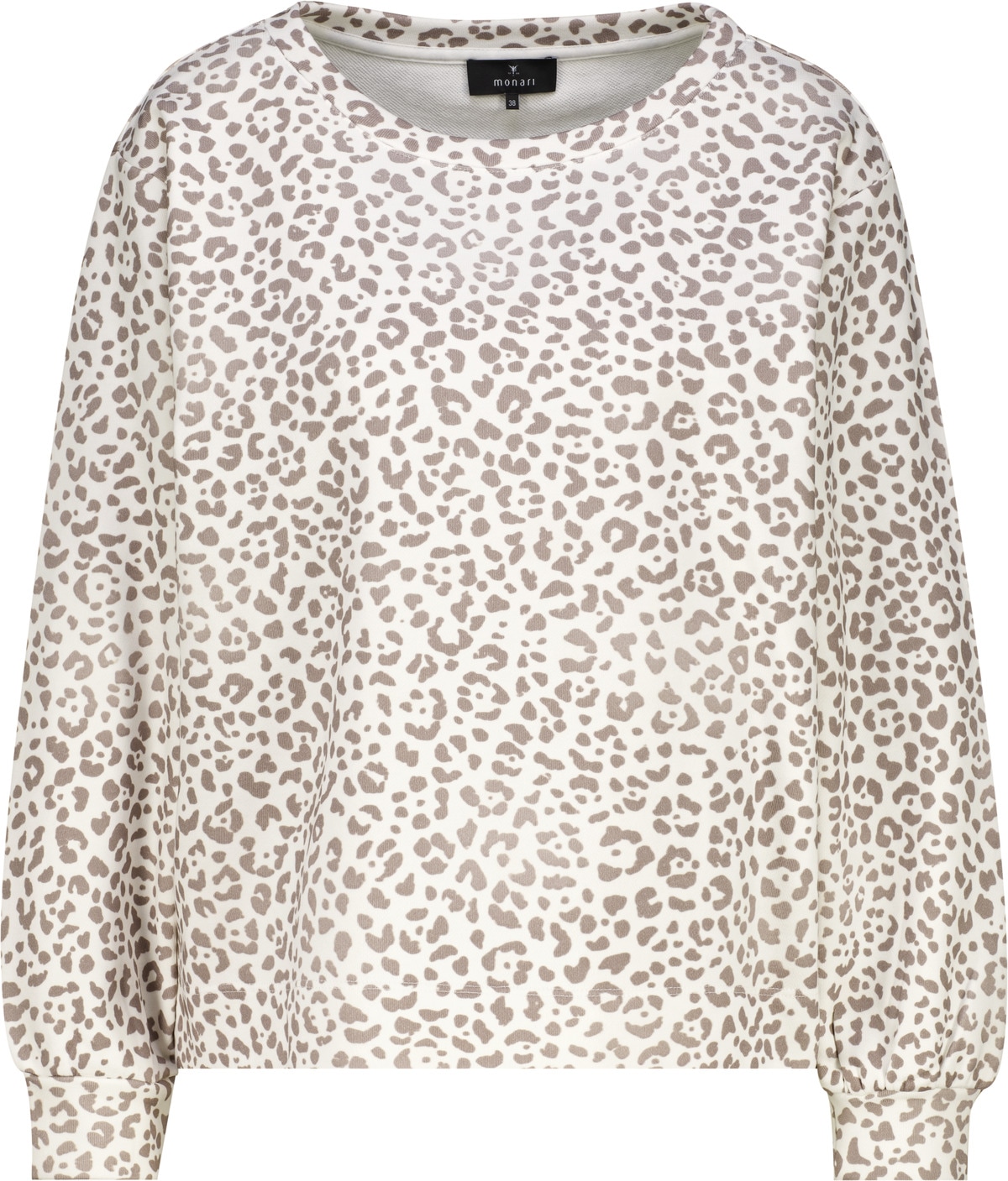 Monari Sweat-shirt »Sweatshirt Leo allover«, coupe régulière avec motif léopard
