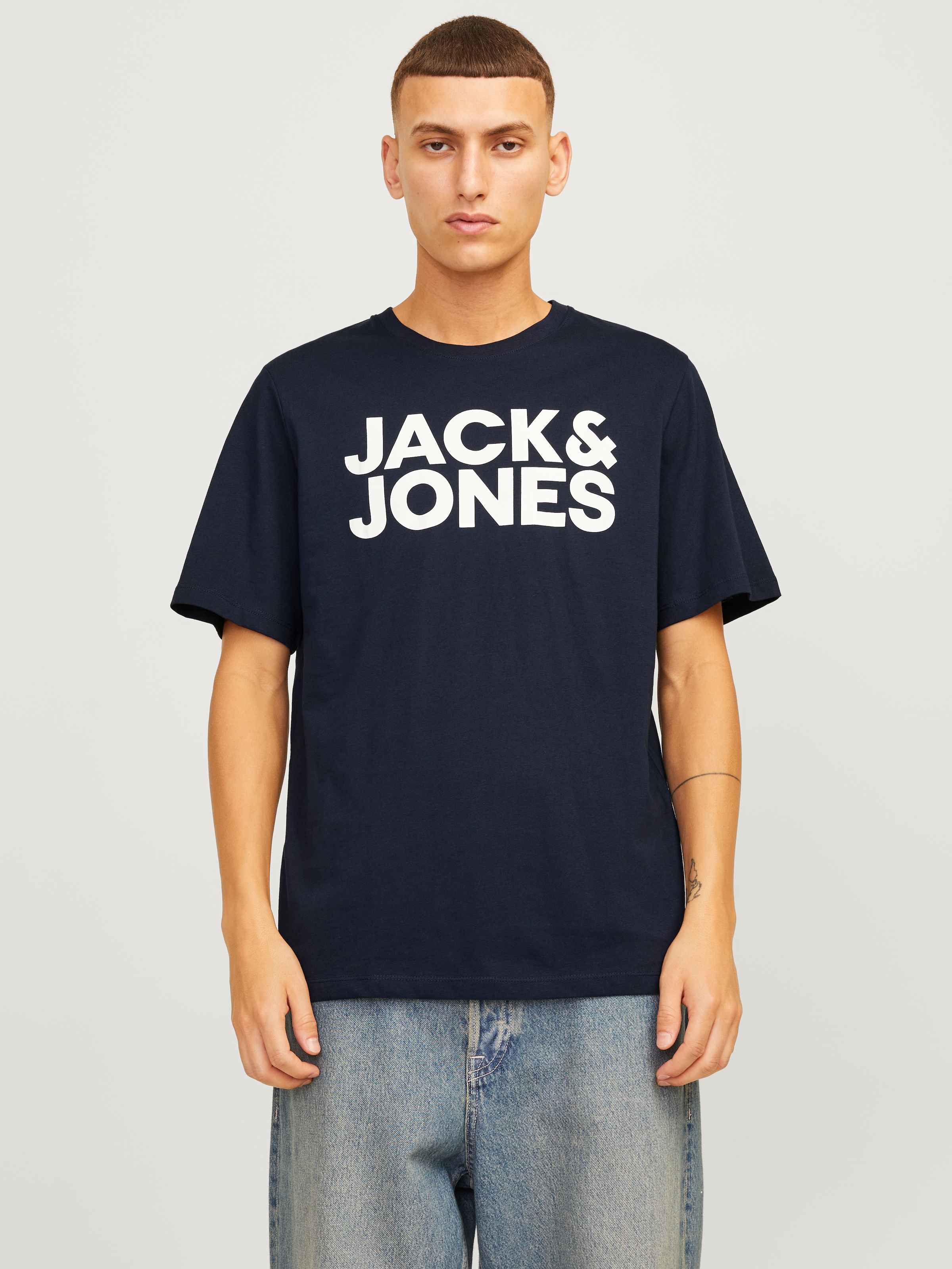 Jack & Jones Rundhalsshirt »JJECORP LOGO TEE SS O-NECK  3PK MP NOOS« Packung, 3 Stk.