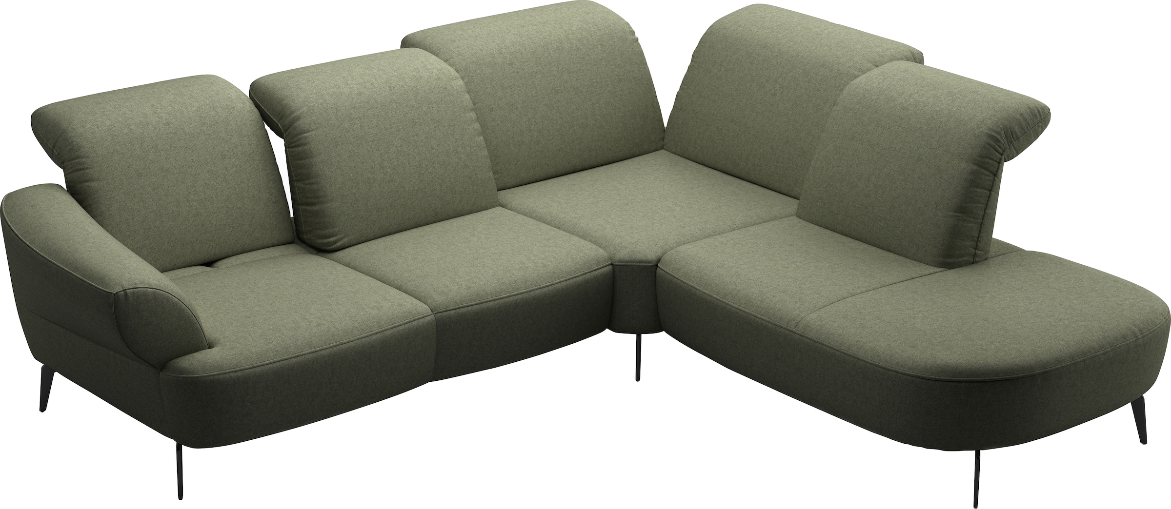 sit&more Canapé d'angle »Dance, L-Form, inkl. Sitztiefenverstellung« inkl. Click&Seat, optional mit Kopfteilverstellung