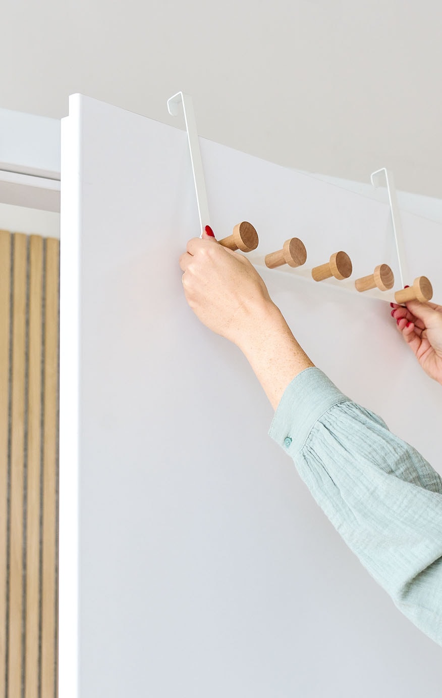 Zeller Present Garderobenleiste Aus Holz und Metall gefertigt